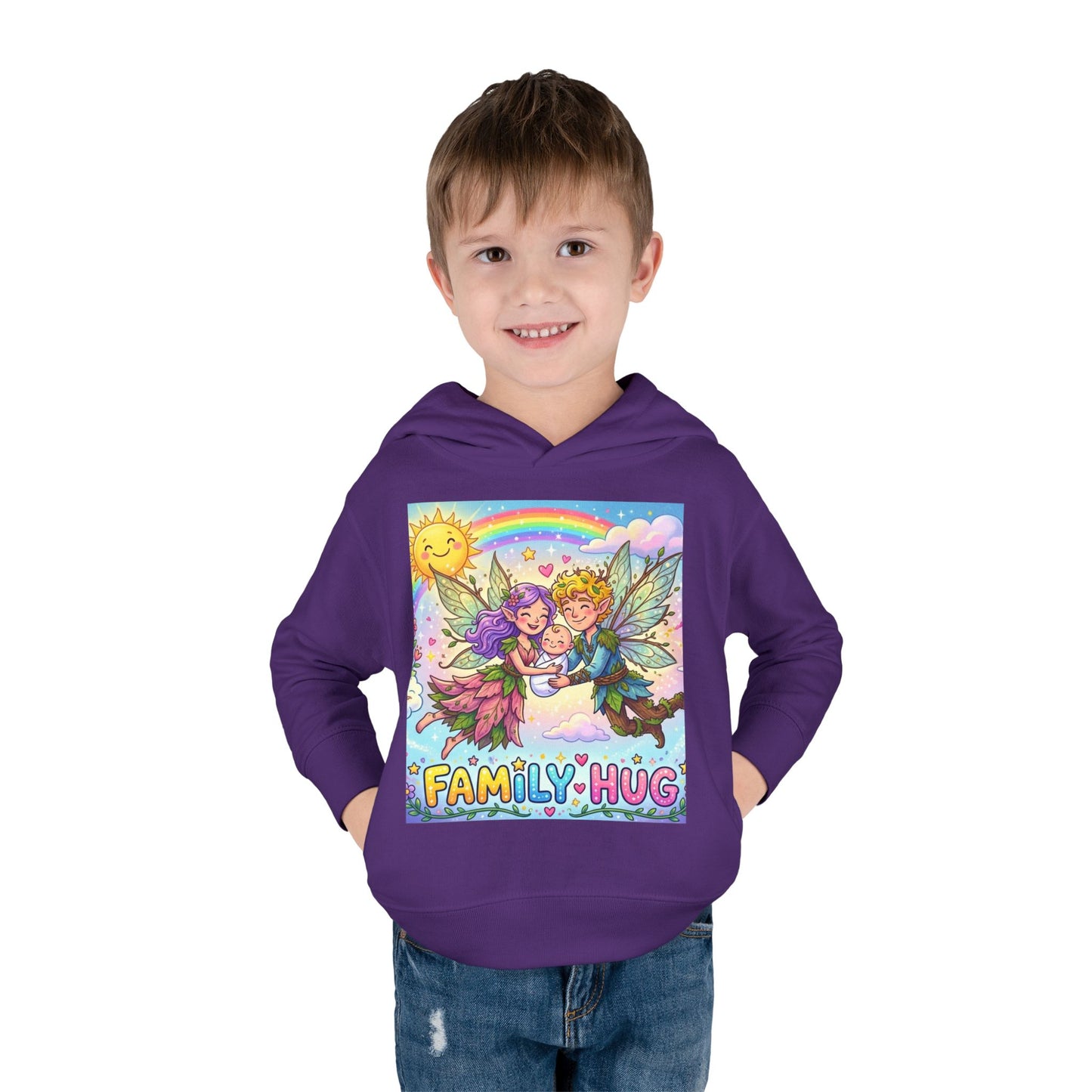 Family Hug Fairy Toddler Pullover Fleece Hoodie