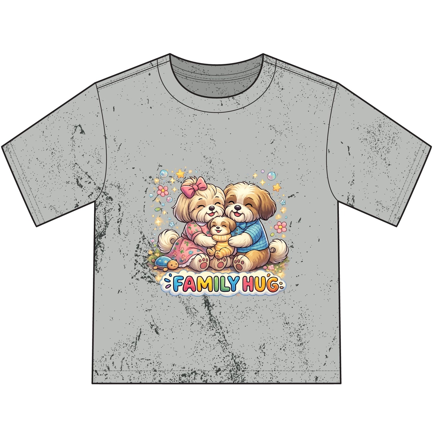 Family Hug Shih Tzu Heavyweight Color Blast Youth T-Shirt