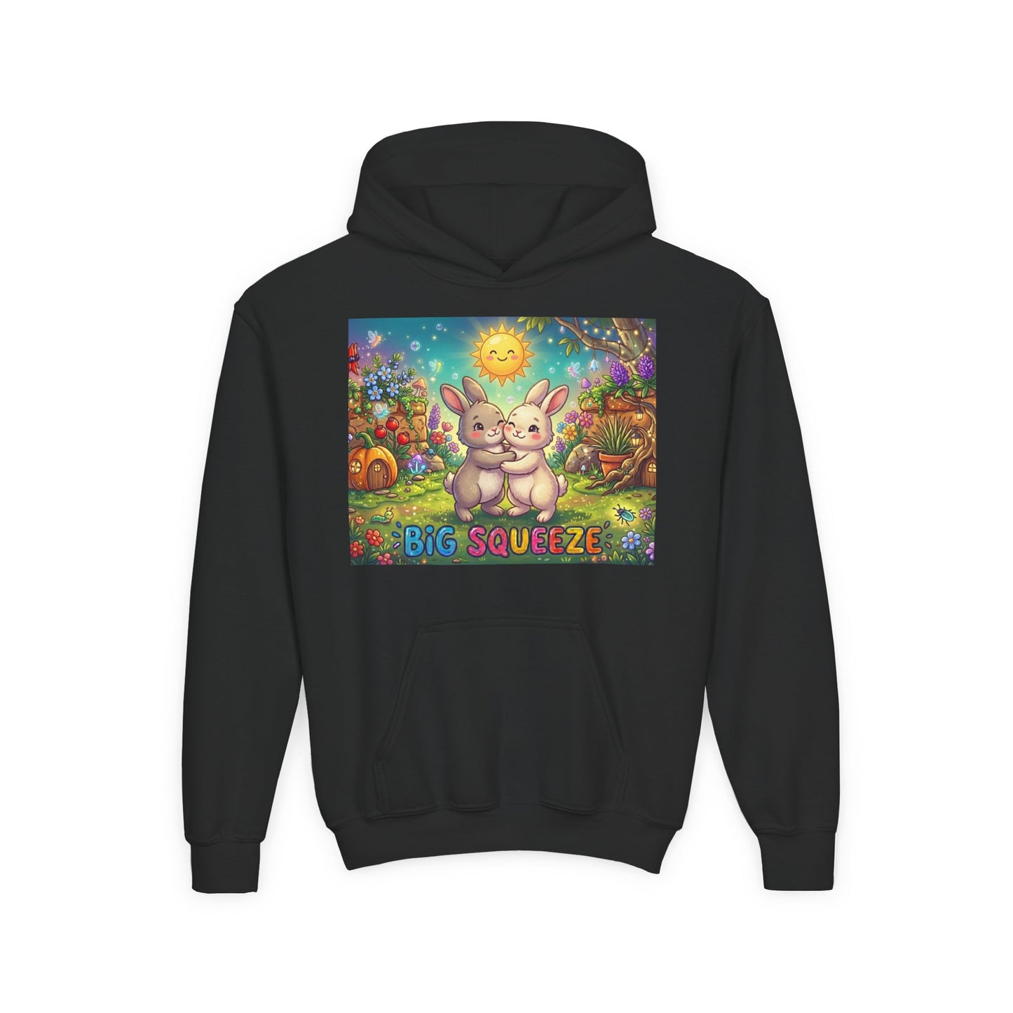 Big Squeeze Bunny Youth Heavy Blend Hooded Sweatshirt