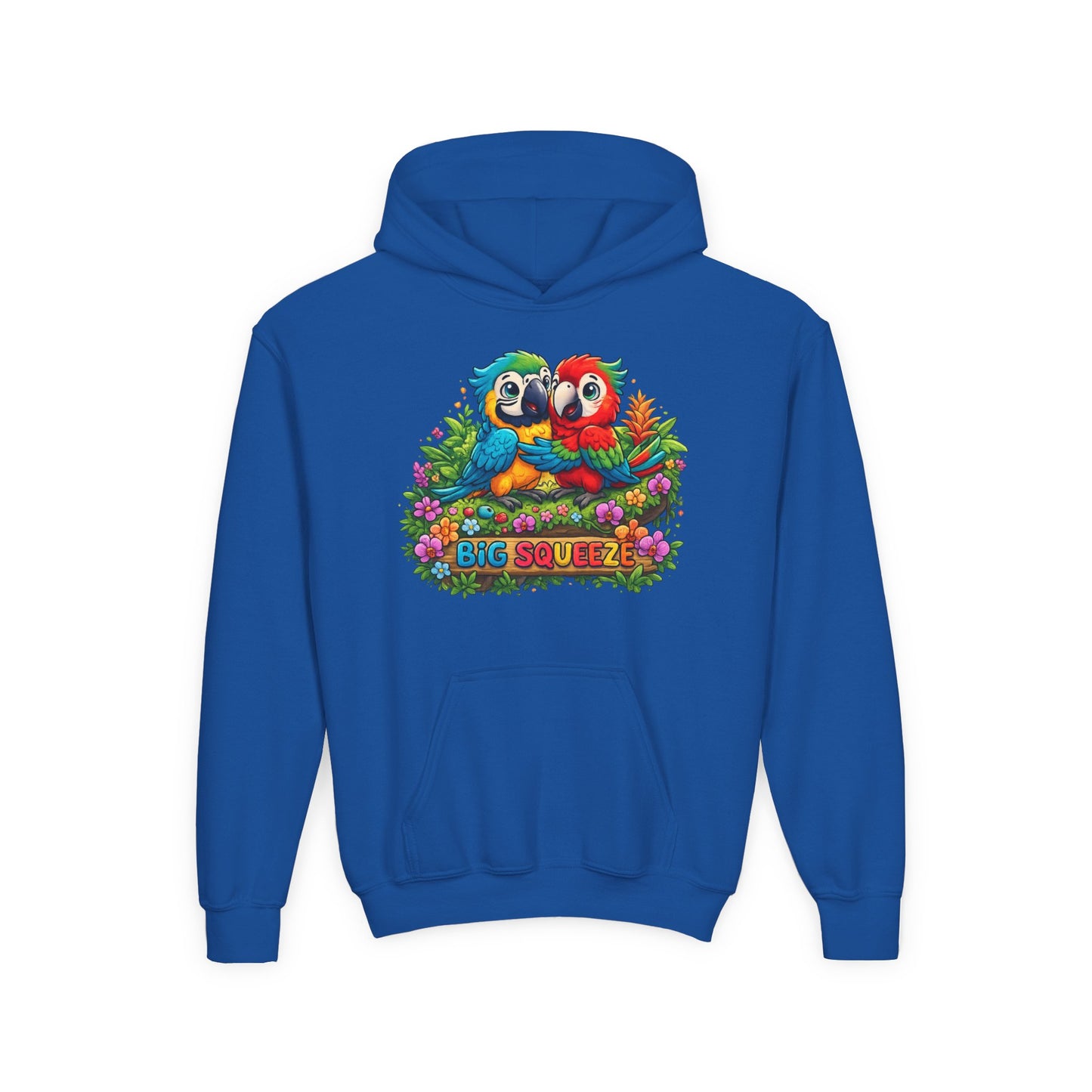 Big Squeeze Macaw Youth Heavy Blend Hooded Sweatshirt