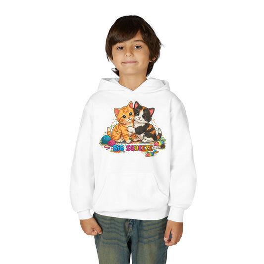 Big Squeeze Kitten Youth Heavy Blend Hooded Sweatshirt