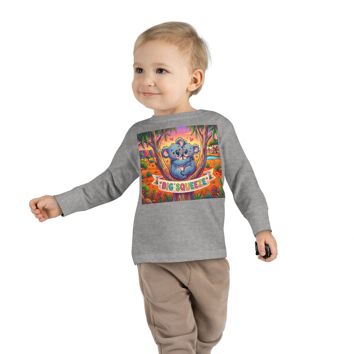 Big Squeeze Koala Toddler Long Sleeve Tee
