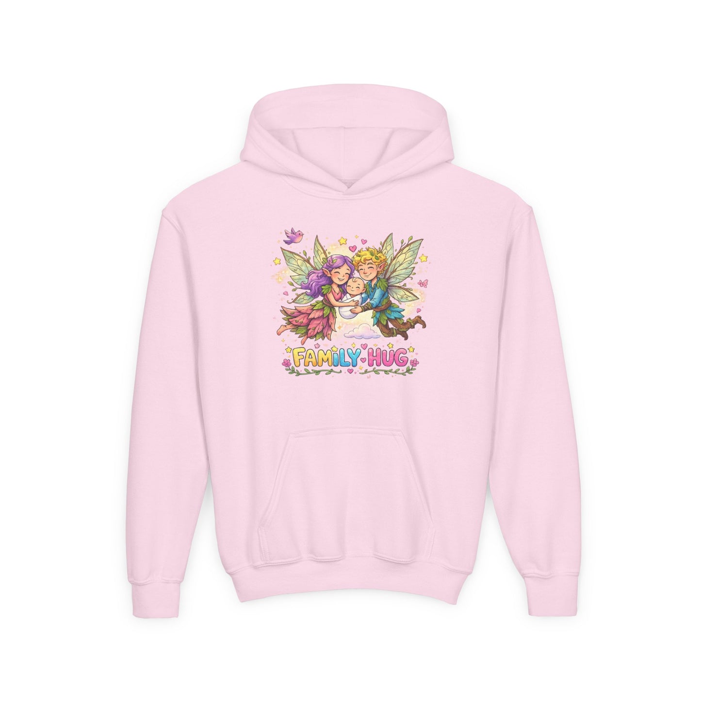 Family Hug Fairy Youth Heavy Blend Hooded Sweatshirt
