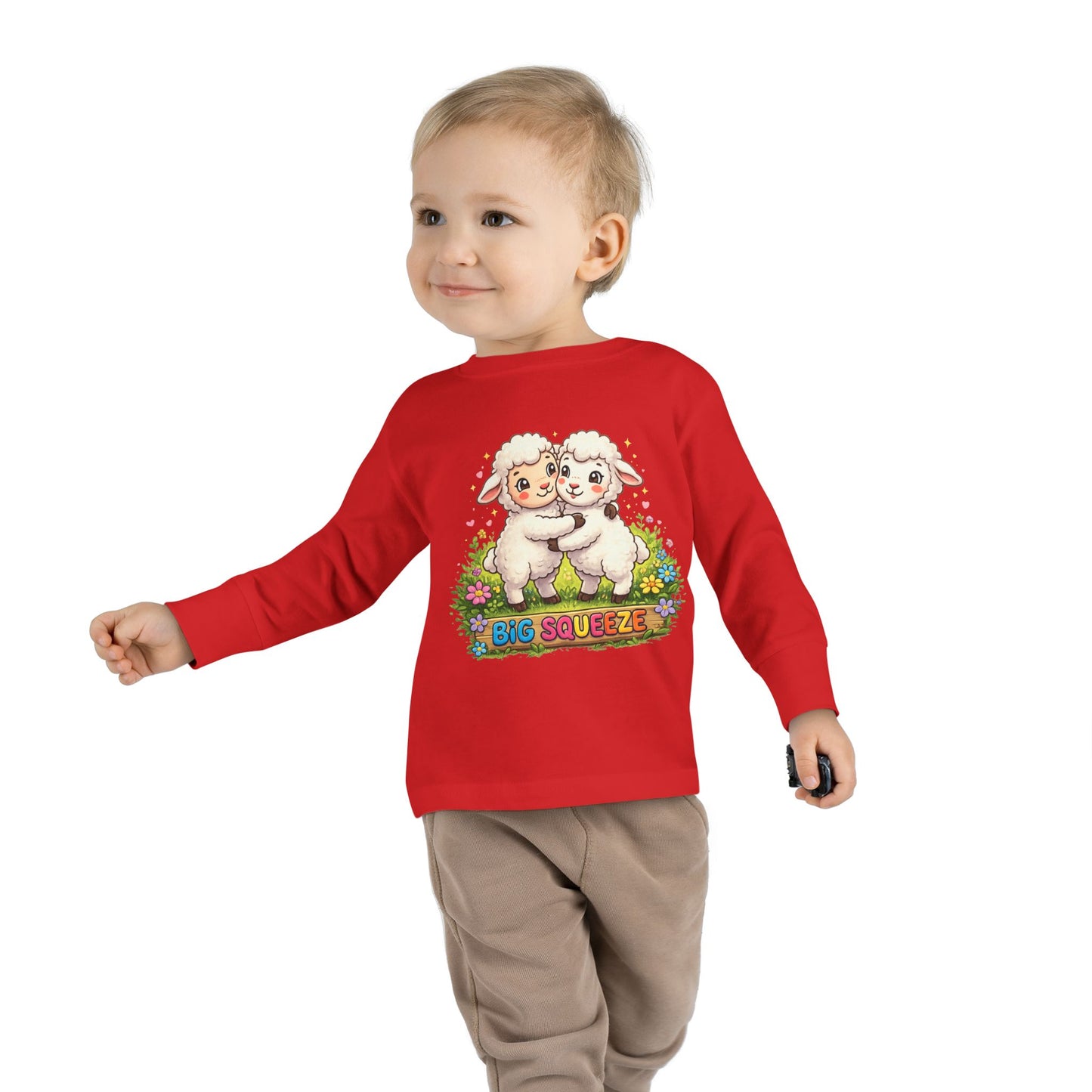 Big Squeeze Lamb Toddler Long Sleeve Tee