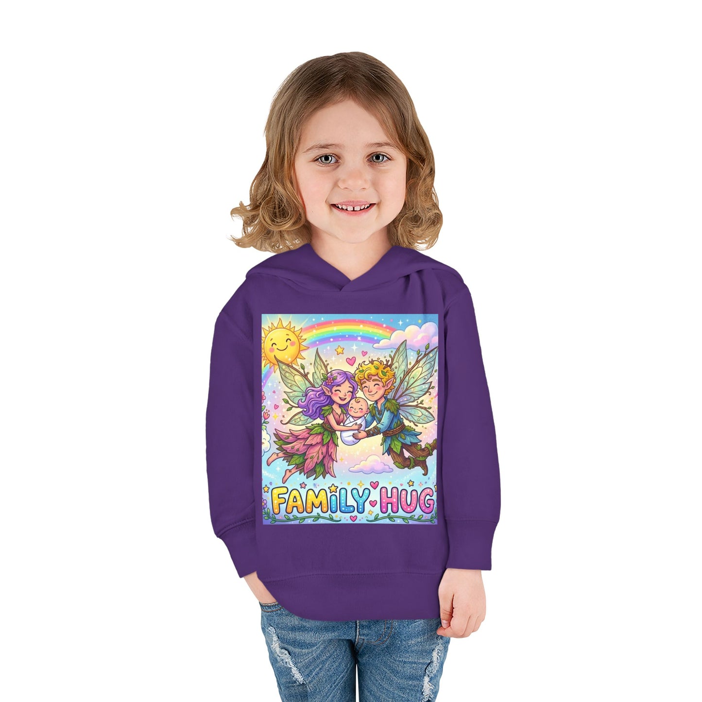 Family Hug Fairy Toddler Pullover Fleece Hoodie