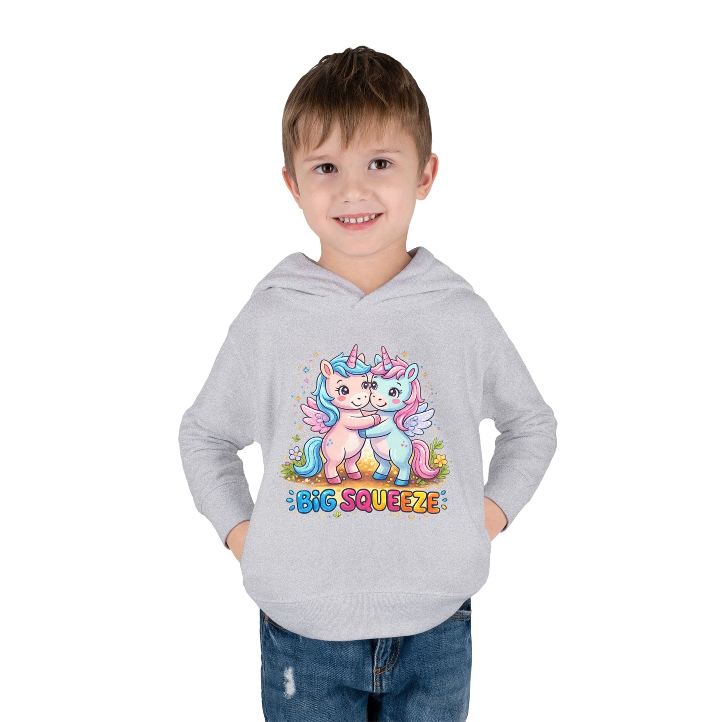 Big Squeeze Unicorn Toddler Pullover Fleece Hoodie