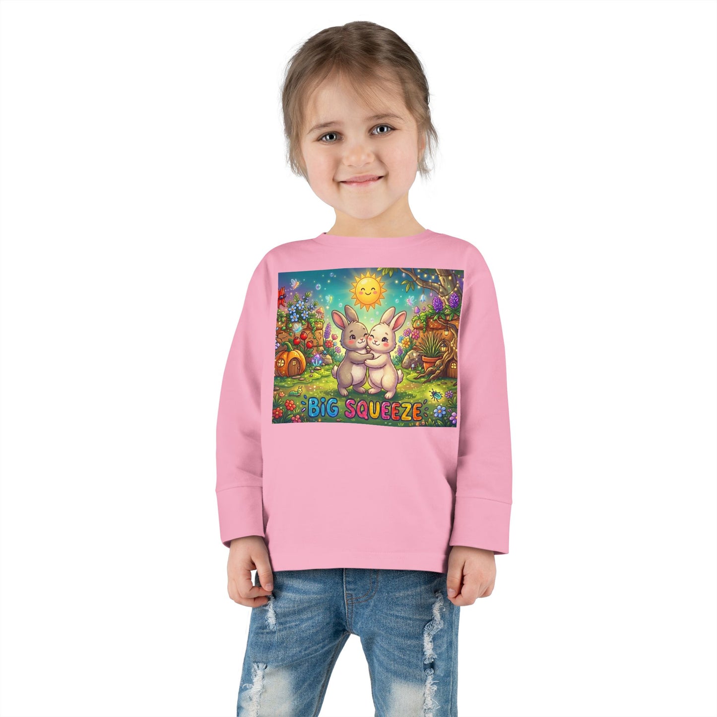 Big Squeeze Bunny Toddler Long Sleeve Tee