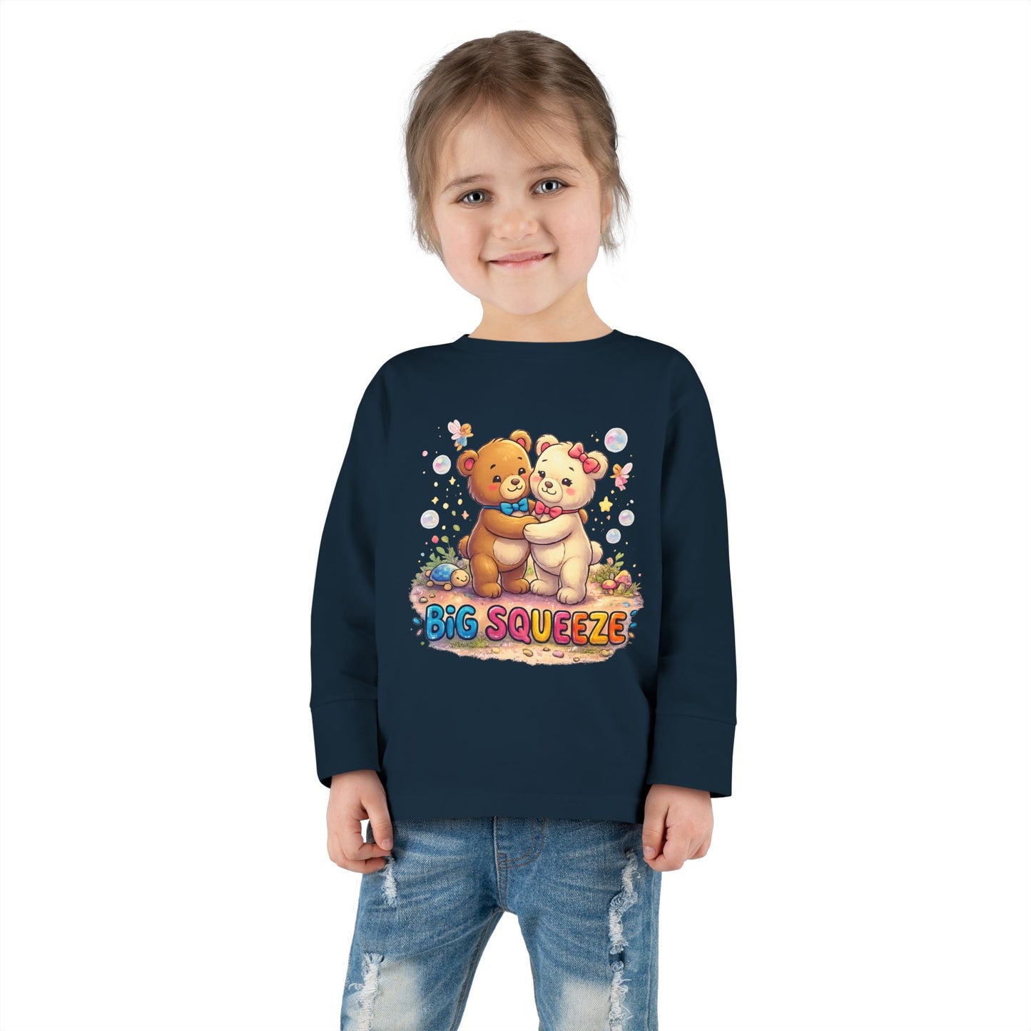 Big Squeeze Teddy Toddler Long Sleeve Tee