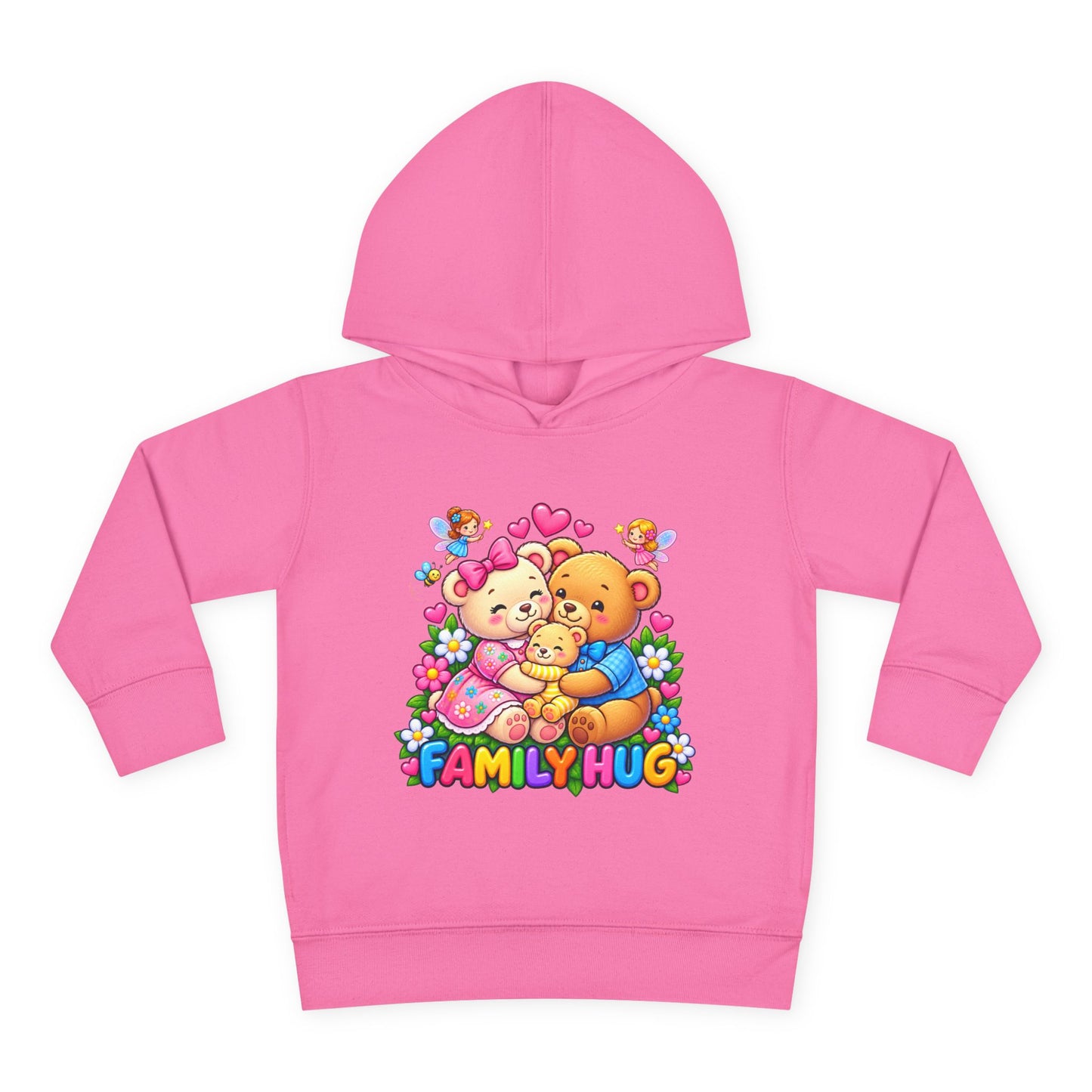 Family Hug Teddy Toddler Pullover Fleece Hoodie