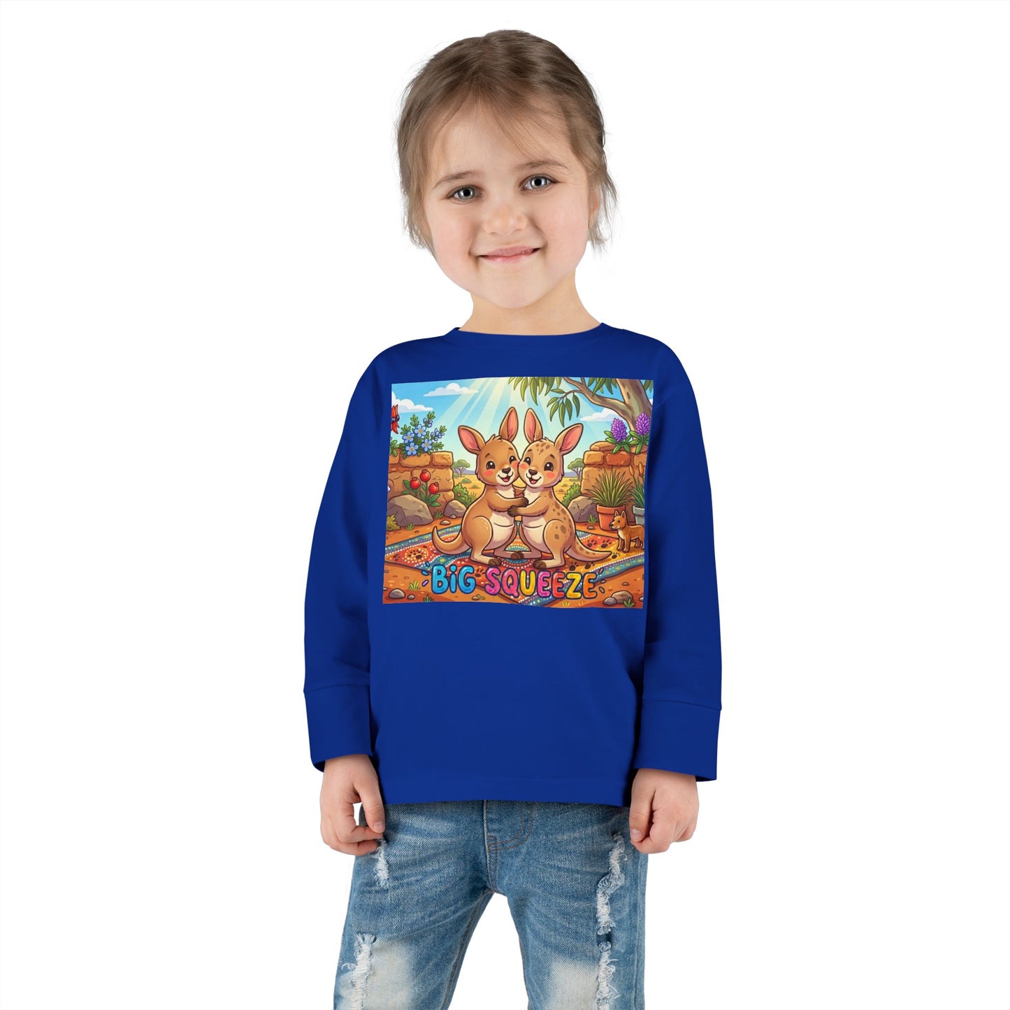 Big Squeeze Kangaroo Toddler Long Sleeve Tee
