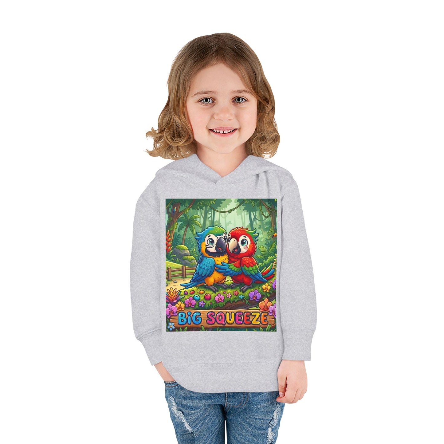 Big Squeeze Macaw Toddler Pullover Fleece Hoodie