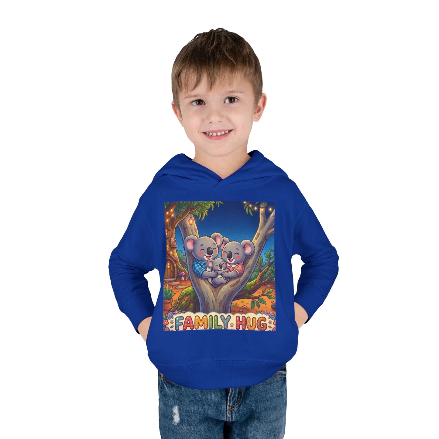 Family Hug Koala Toddler Pullover Fleece Hoodie