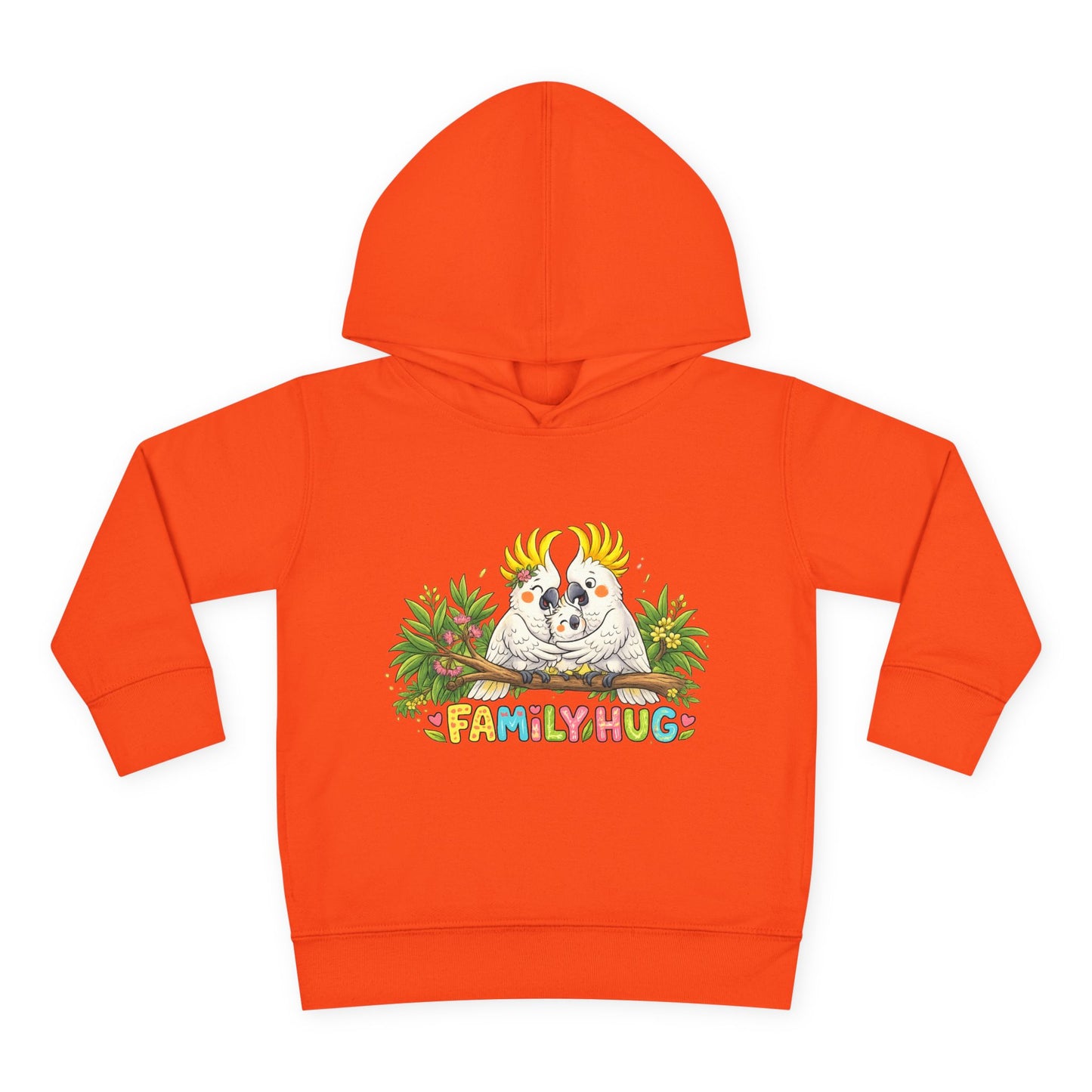 Family Hug Cockatoo Toddler Pullover Fleece Hoodie
