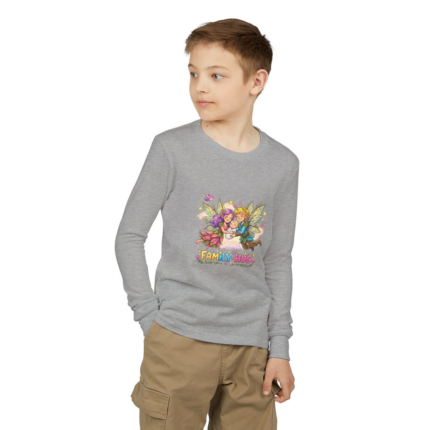 Family Hug Fairy Youth Jersey Long Sleeve Tee