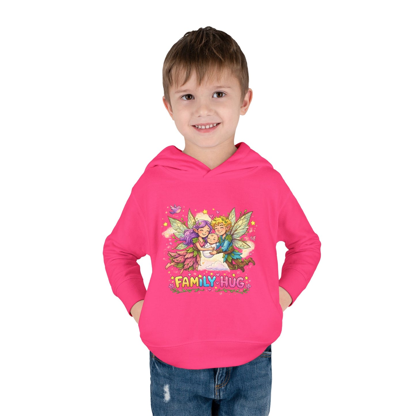 Family Hug Fairy Toddler Pullover Fleece Hoodie