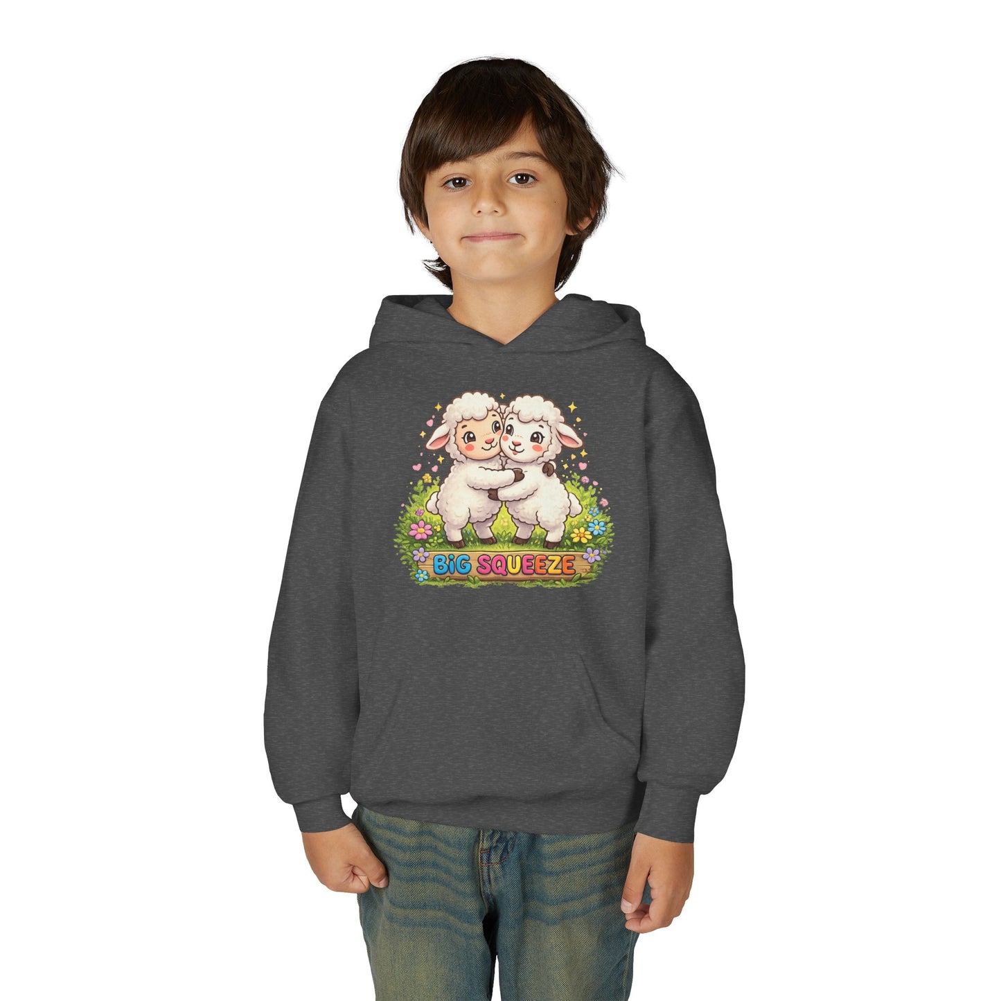 Big Squeeze Lamb Youth Heavy Blend Hooded Sweatshirt