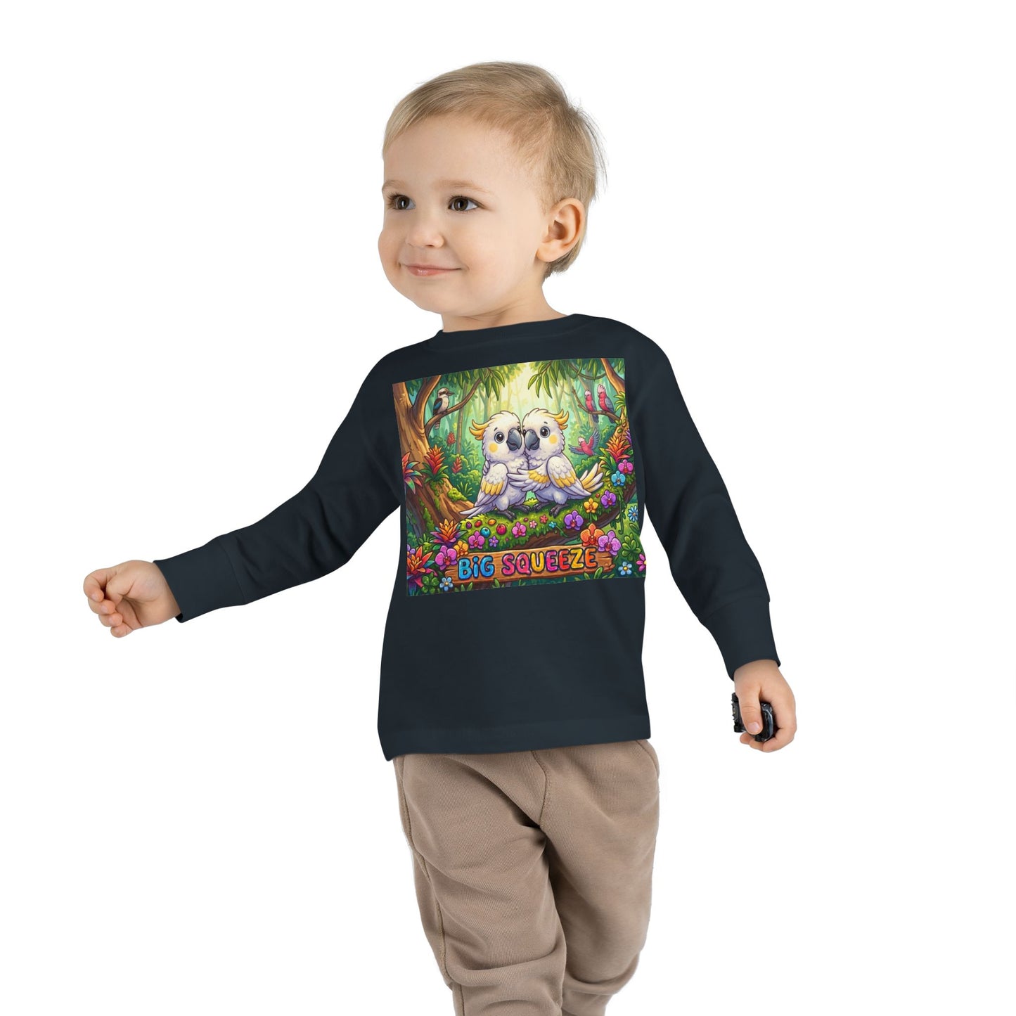 Big Squeeze Cockatoo Toddler Long Sleeve Tee
