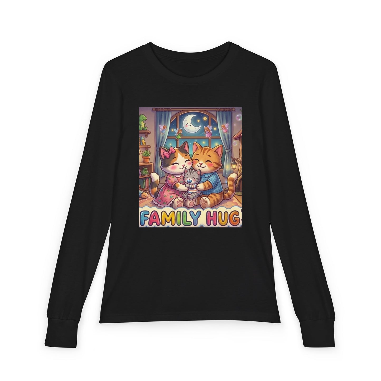 Family Hug Kitten Youth Jersey Long Sleeve Tee