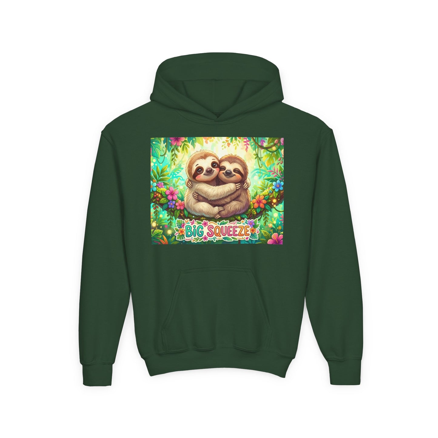 Big Squeeze Sloth Youth Heavy Blend Hooded Sweatshirt