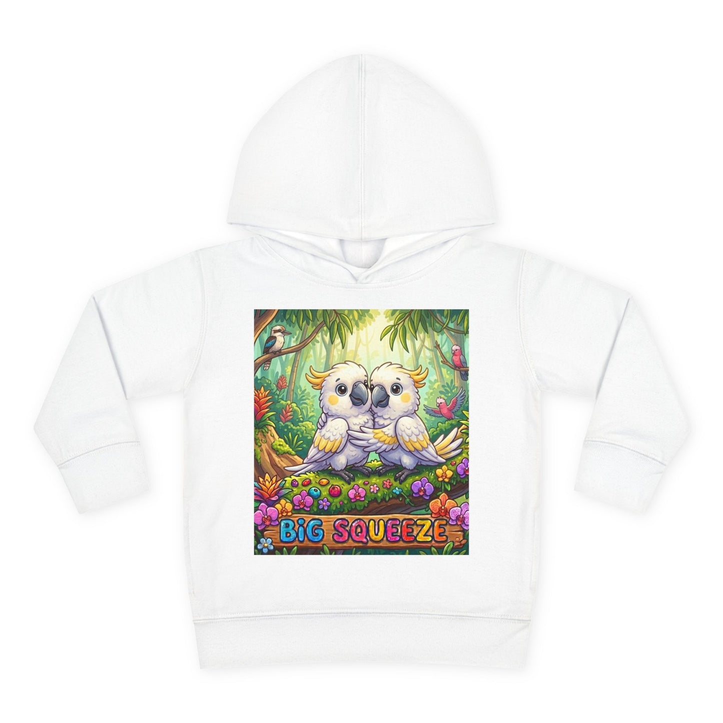 Big Squeeze Cockatoo Toddler Pullover Fleece Hoodie