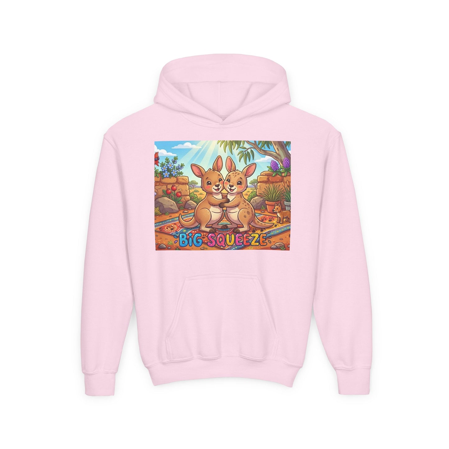 Big Squeeze Kangaroo Youth Heavy Blend Hooded Sweatshirt
