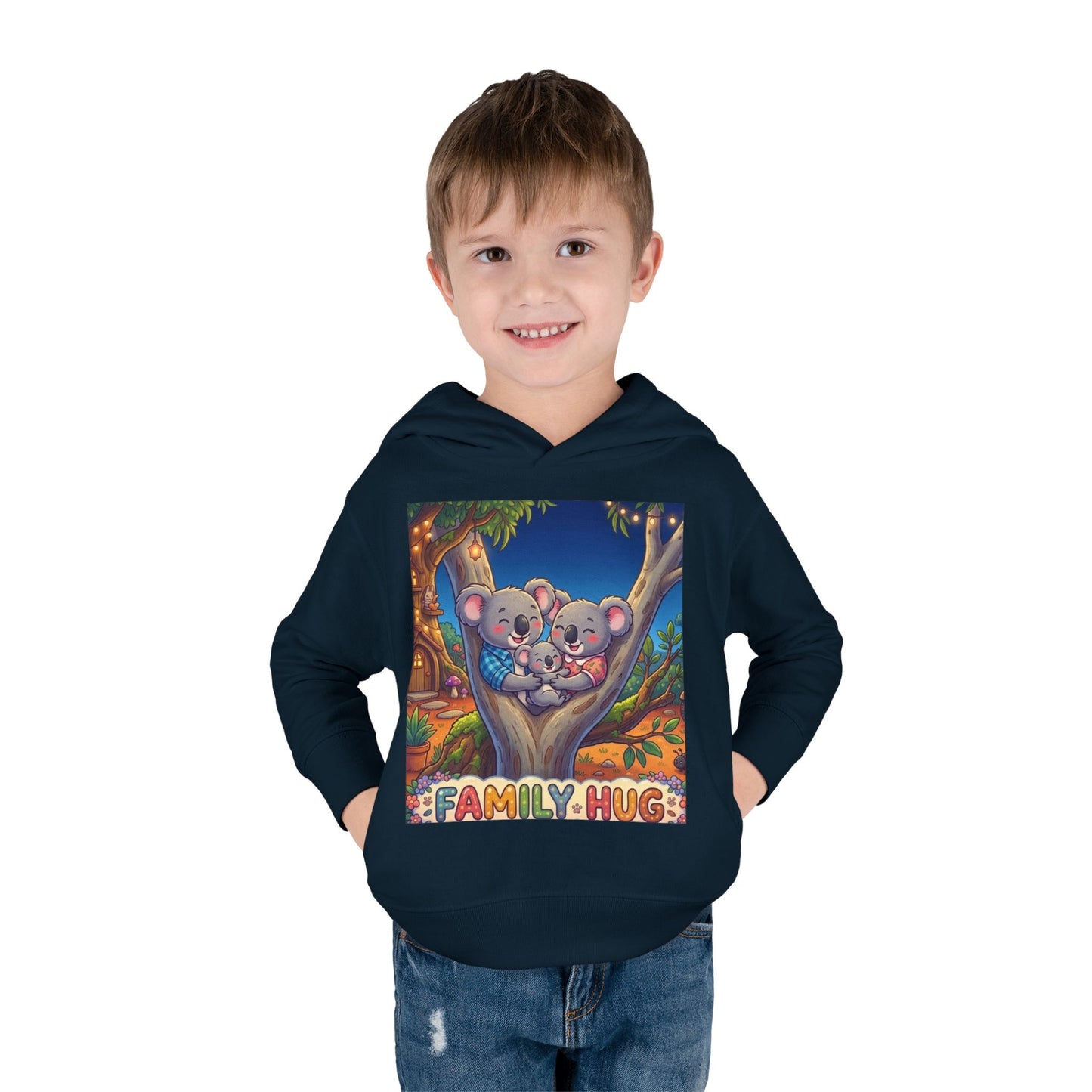 Family Hug Koala Toddler Pullover Fleece Hoodie