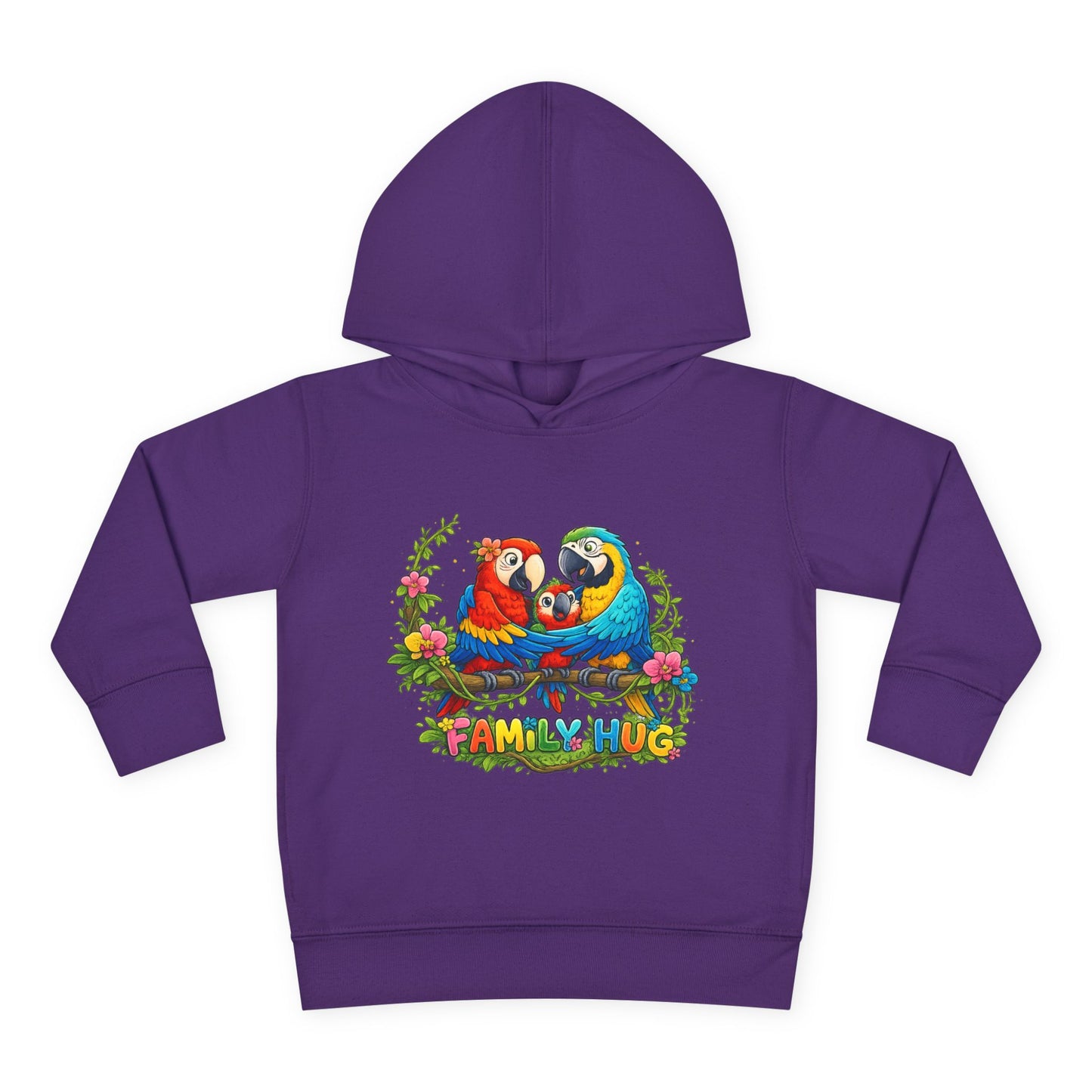 Family Hug Macaw Toddler Pullover Fleece Hoodie