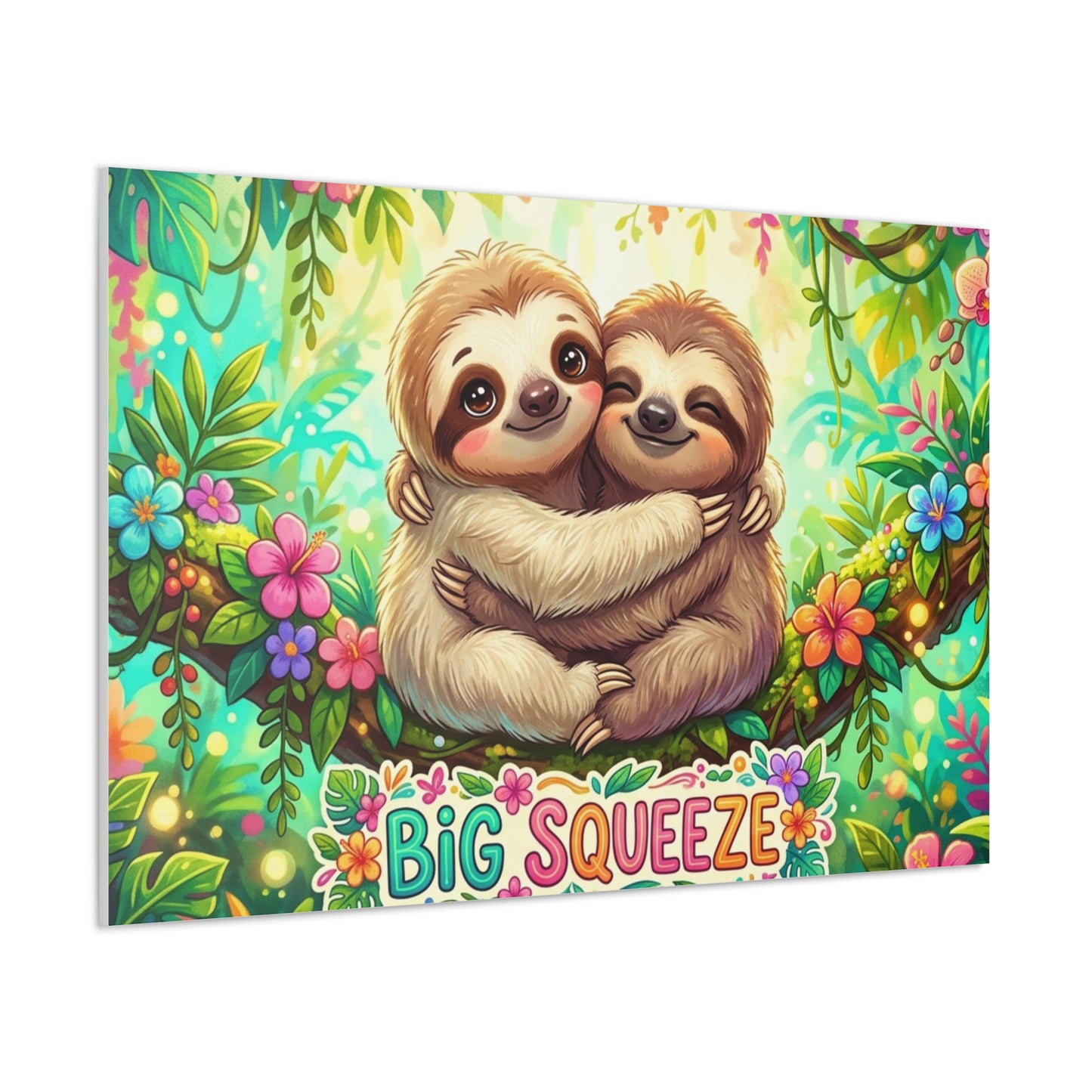 Big Squeeze Sloth Classic Canvas