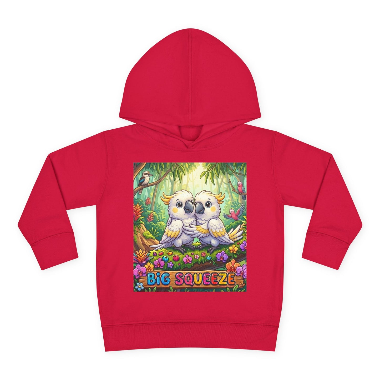 Big Squeeze Cockatoo Toddler Pullover Fleece Hoodie