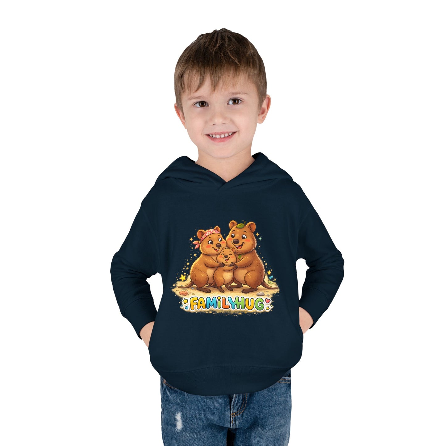 Family Hug Quokka Toddler Pullover Fleece Hoodie