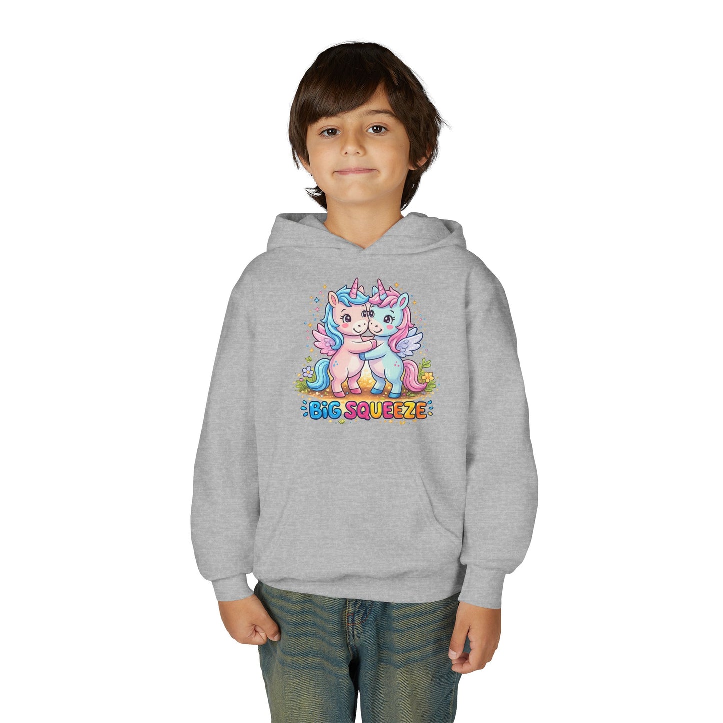 Big Squeeze Unicorn Youth Heavy Blend Hooded Sweatshirt