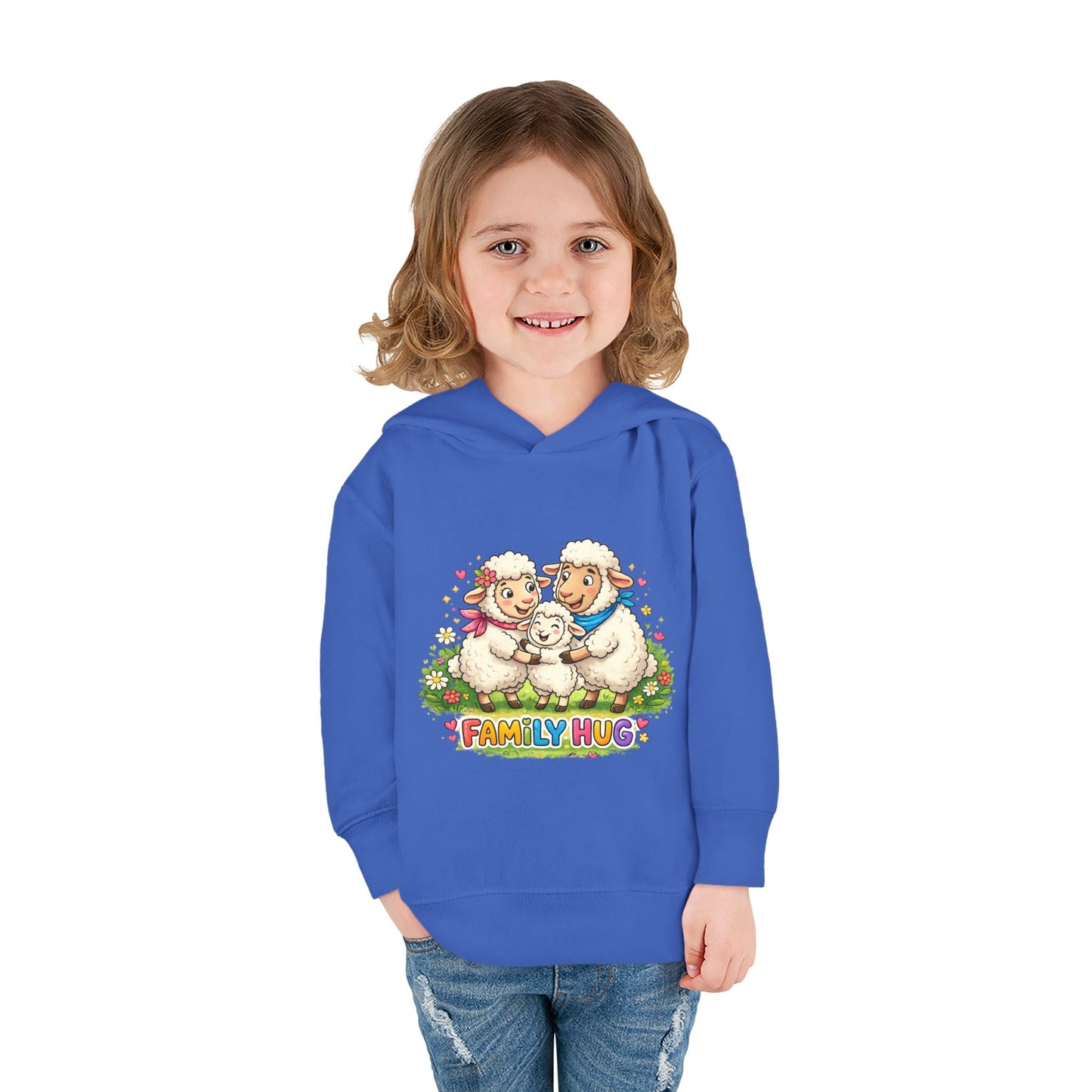 Family Hug Lamb Toddler Pullover Fleece Hoodie