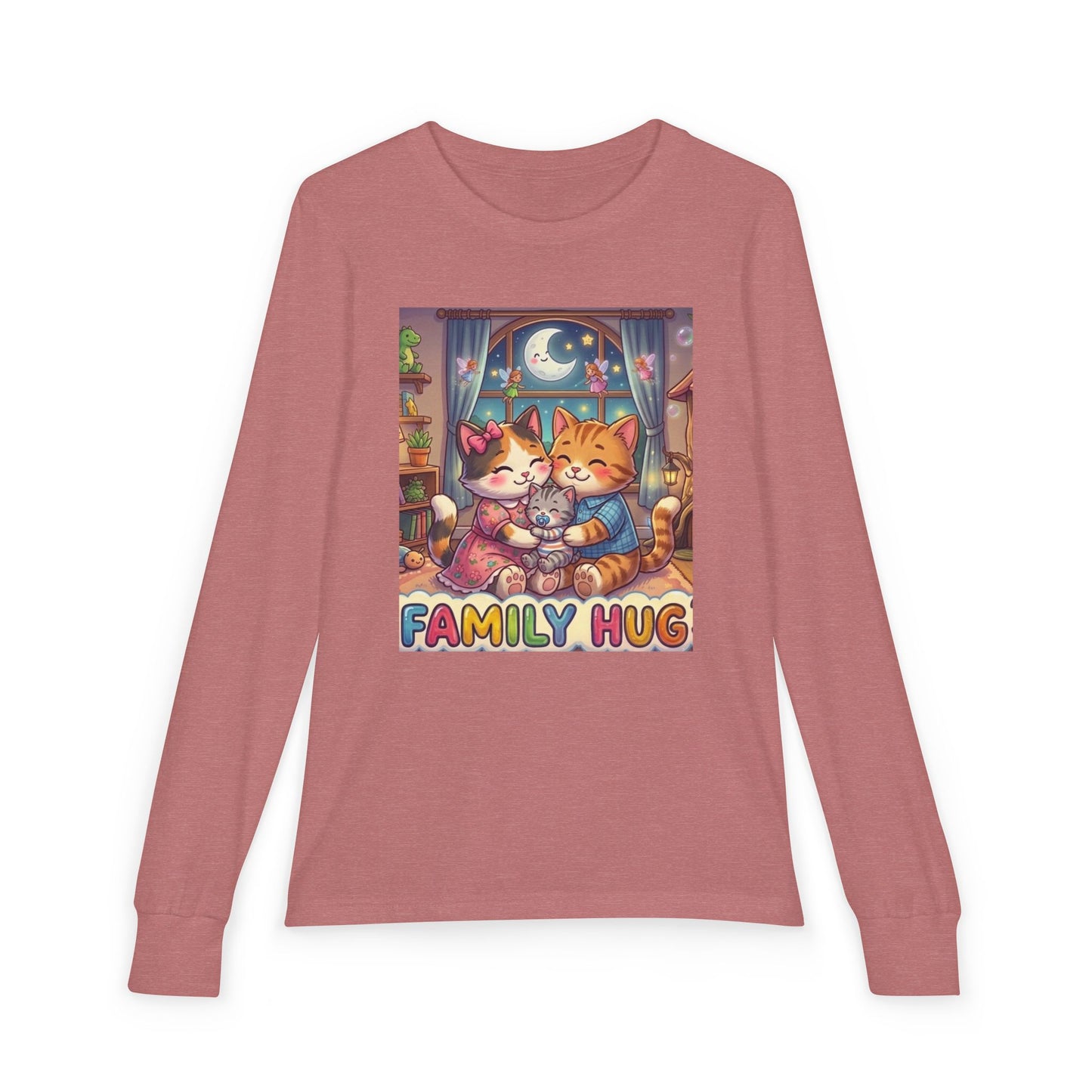 Family Hug Kitten Youth Jersey Long Sleeve Tee