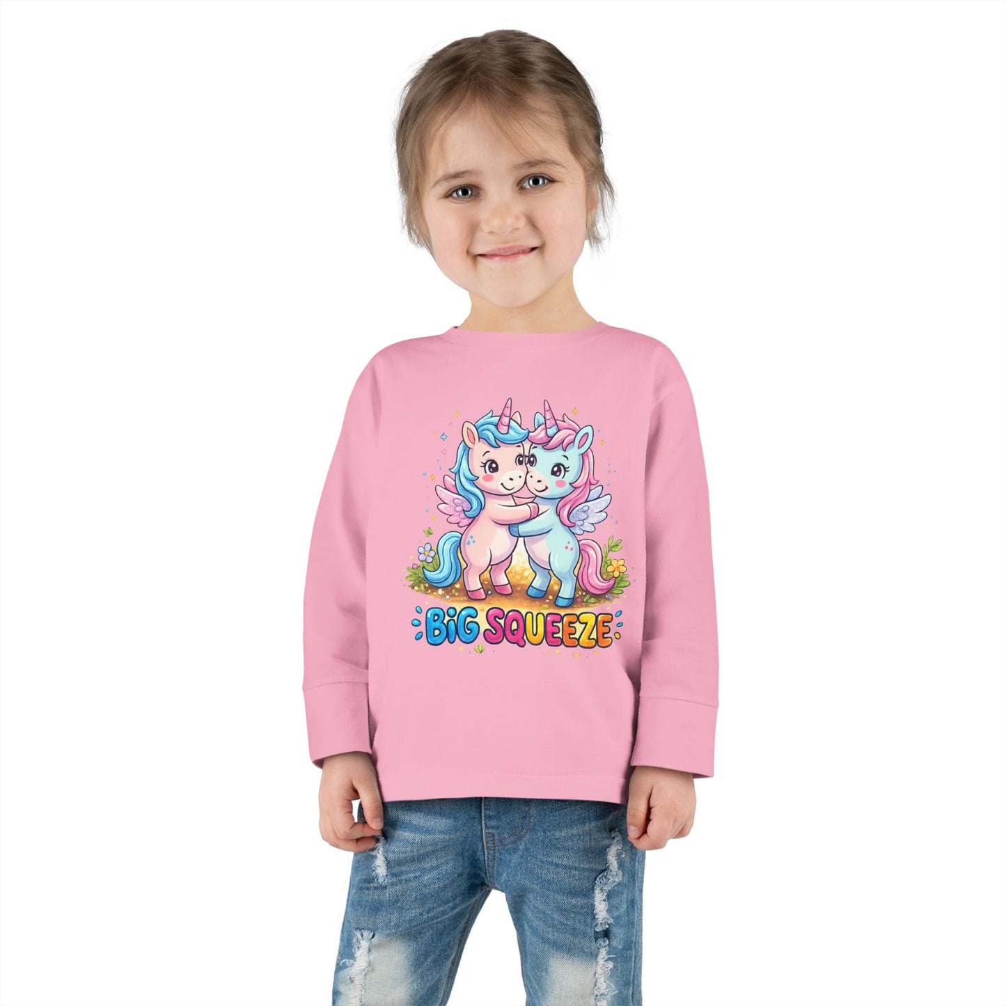 Big Squeeze Unicorn Toddler Long Sleeve Tee