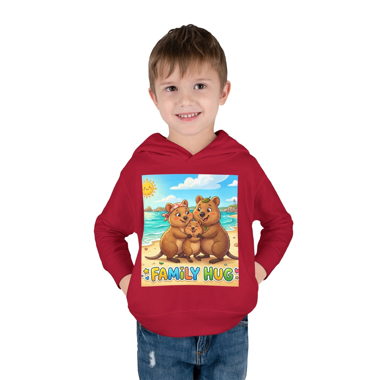 Family Hug Quokka Toddler Pullover Fleece Hoodie