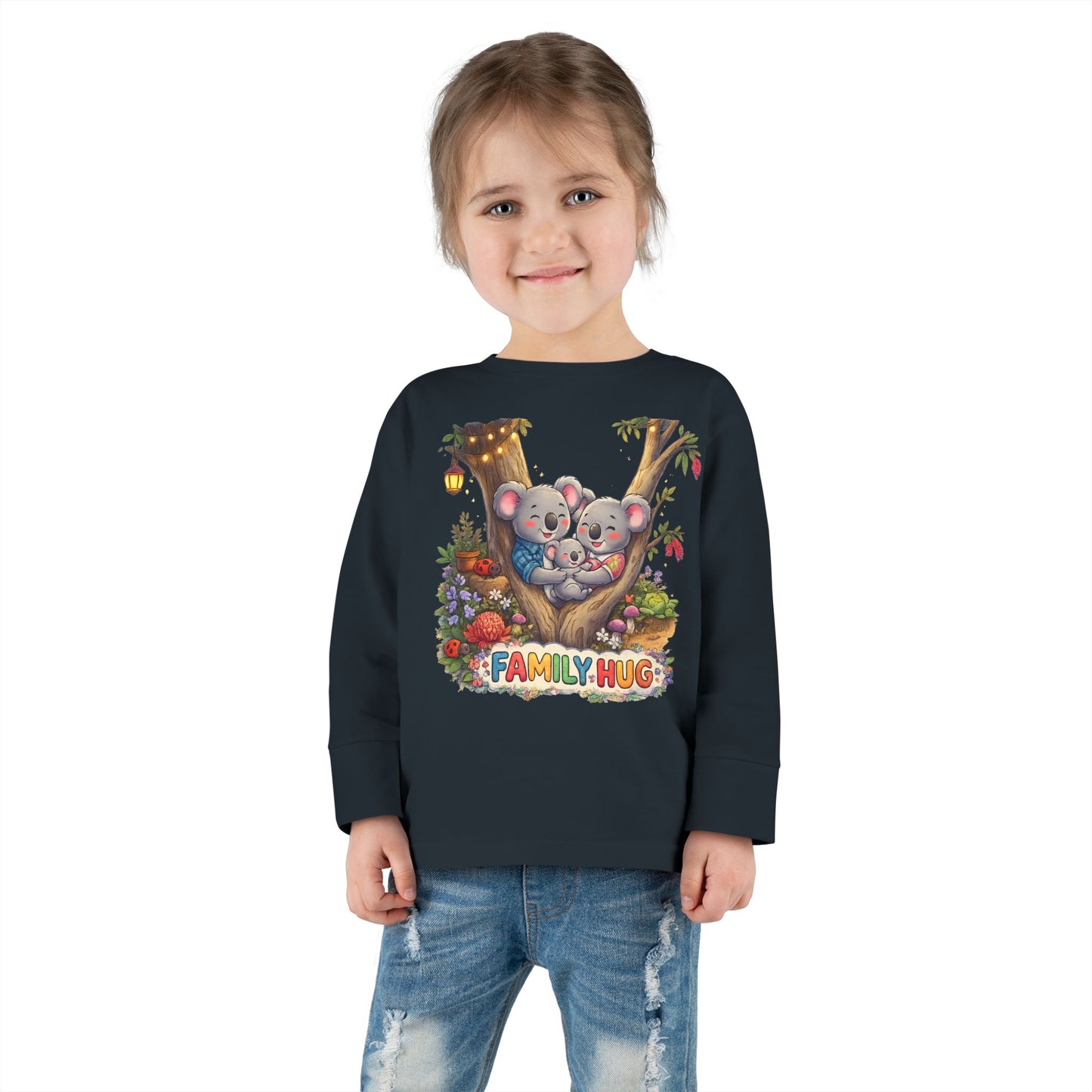 Family Hug Koala Toddler Long Sleeve Tee