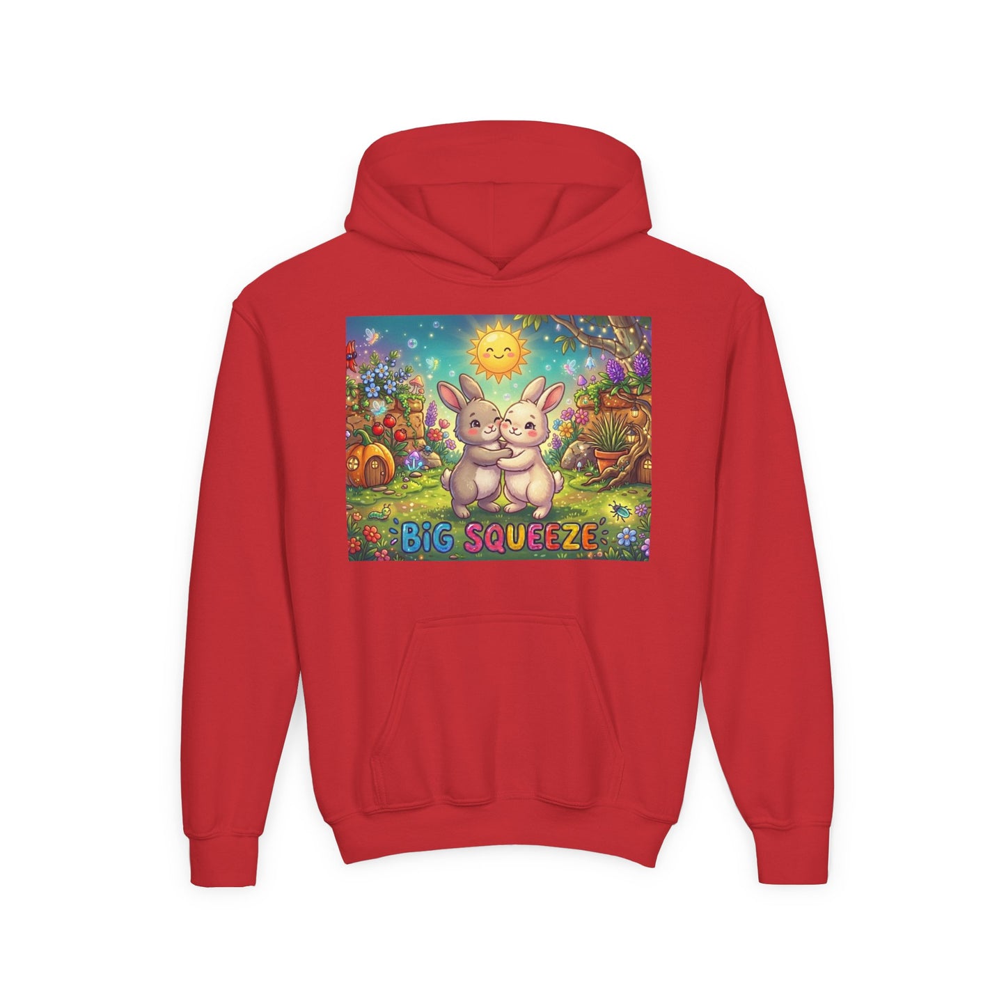 Big Squeeze Bunny Youth Heavy Blend Hooded Sweatshirt