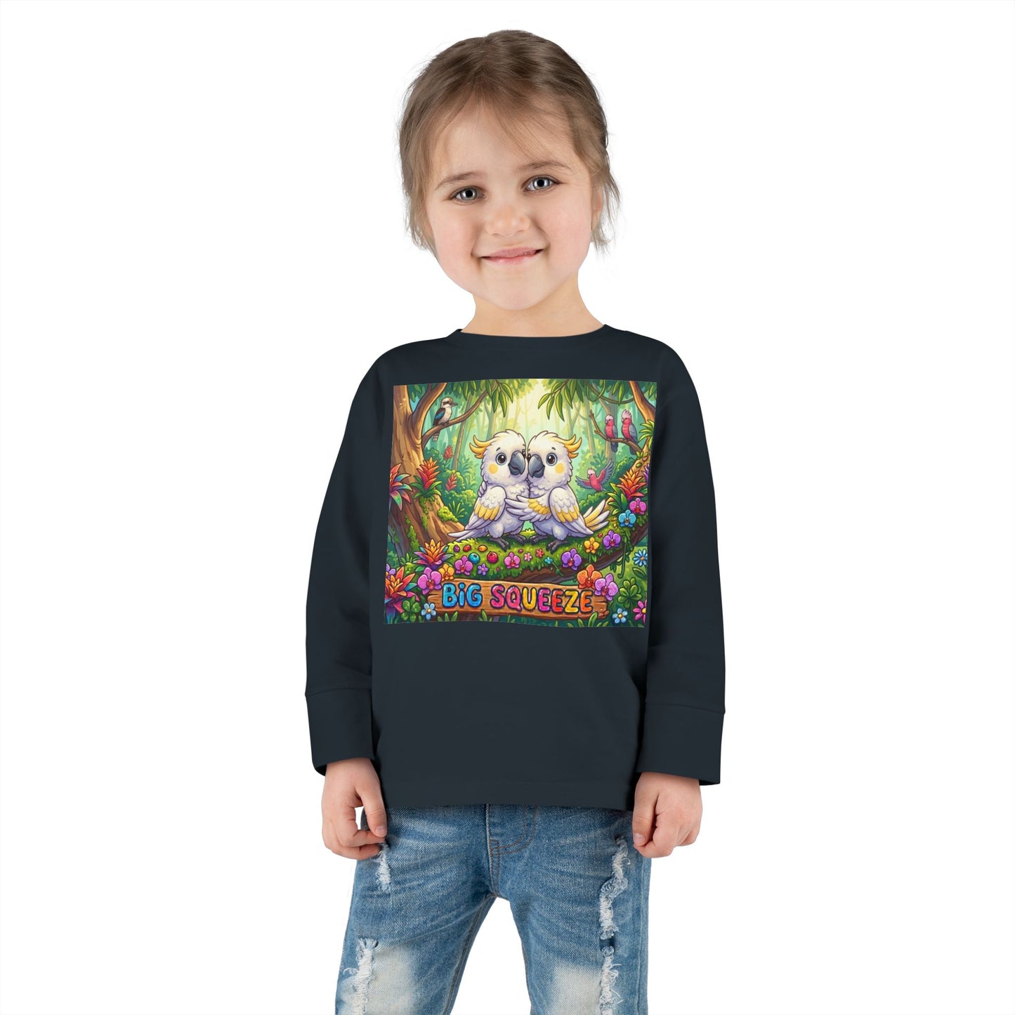 Big Squeeze Cockatoo Toddler Long Sleeve Tee