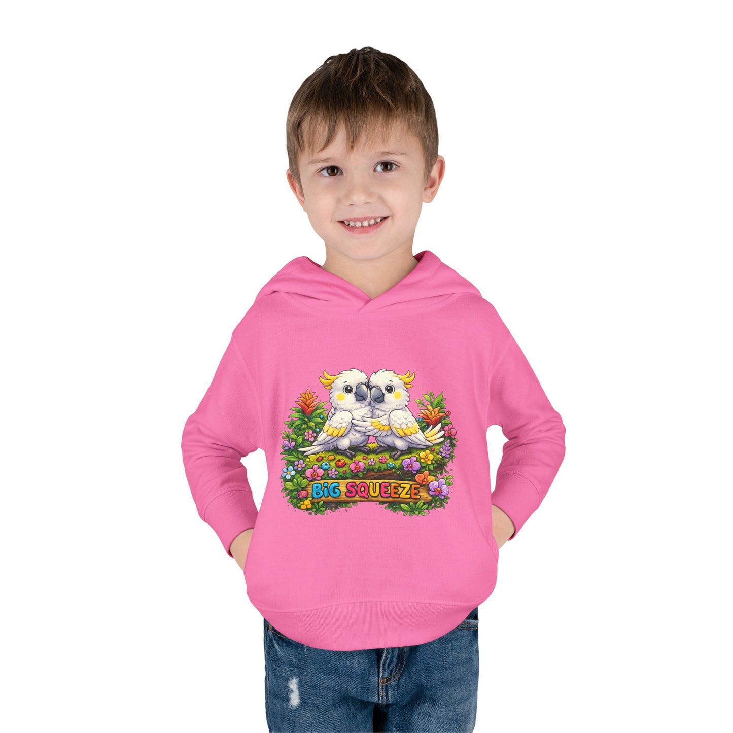 Big Squeeze Cockatoo Toddler Pullover Fleece Hoodie