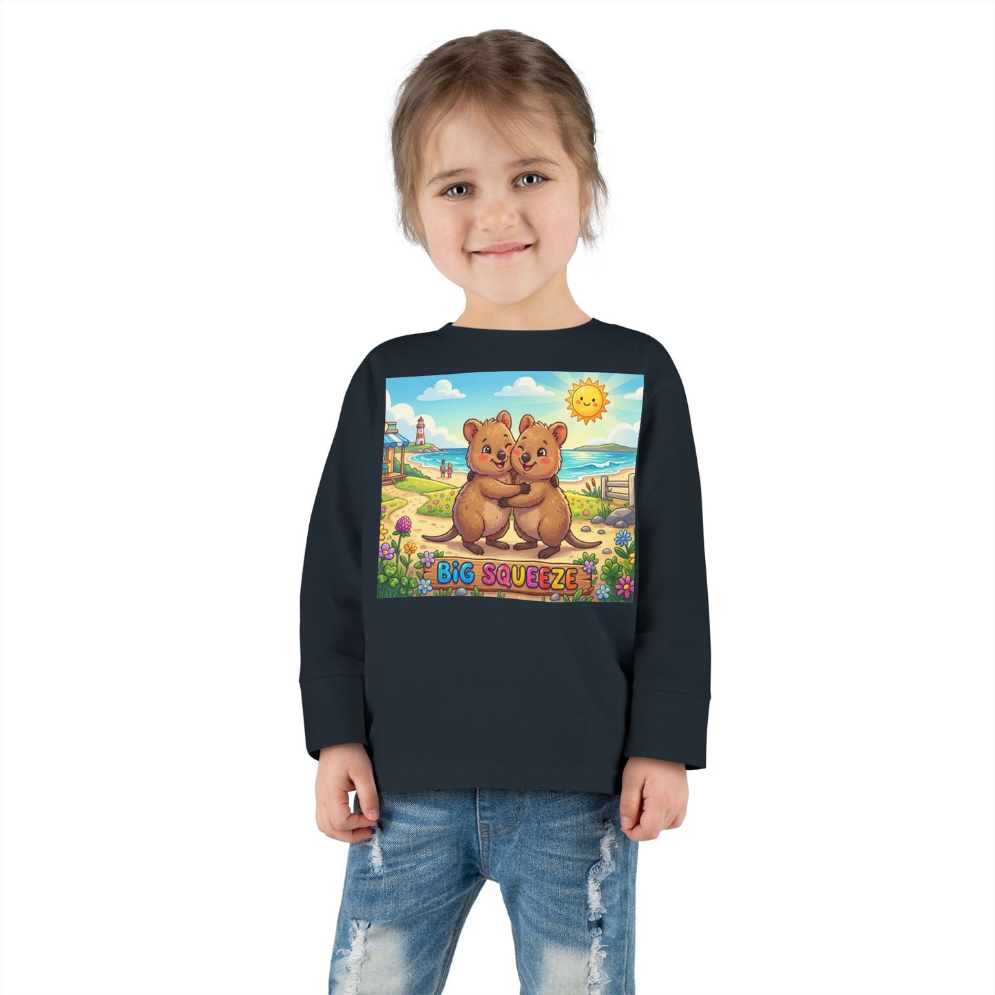 Big Squeeze Quokka Toddler Long Sleeve Tee
