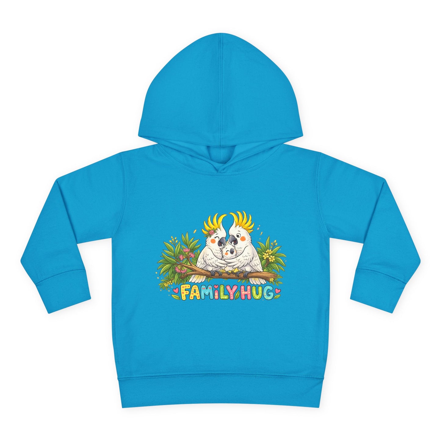 Family Hug Cockatoo Toddler Pullover Fleece Hoodie