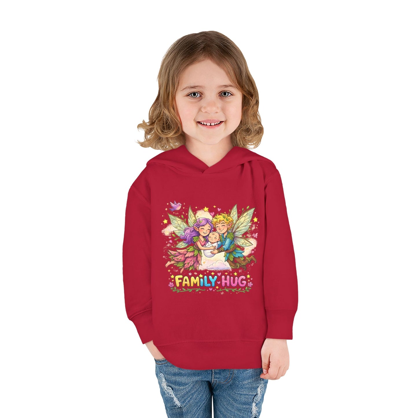 Family Hug Fairy Toddler Pullover Fleece Hoodie