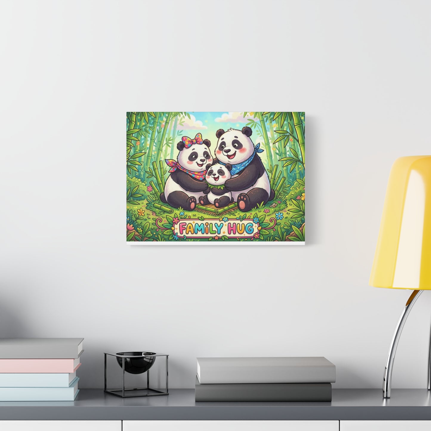Family Hug Panda Classic Canvas
