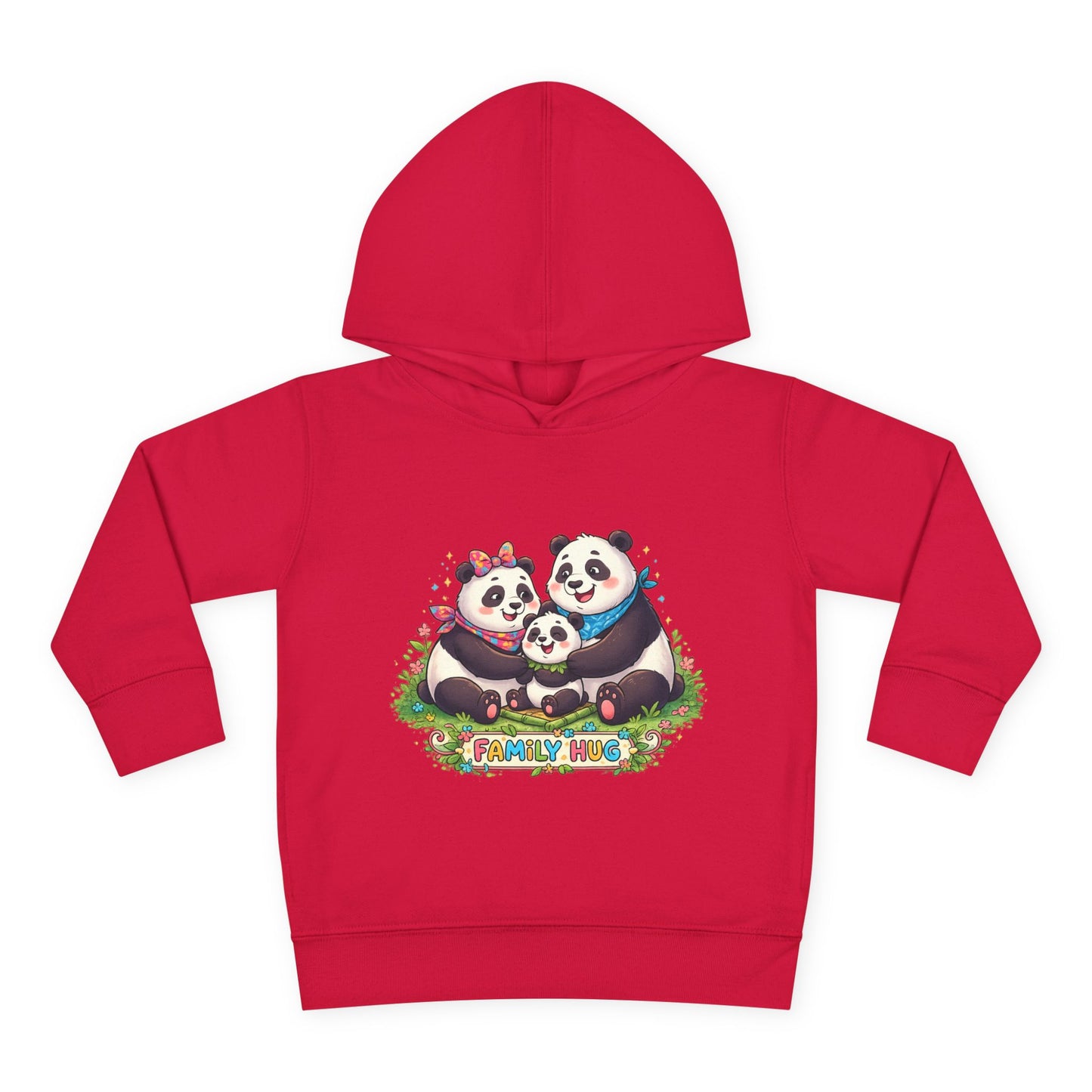 Family Hug Panda Toddler Pullover Fleece Hoodie