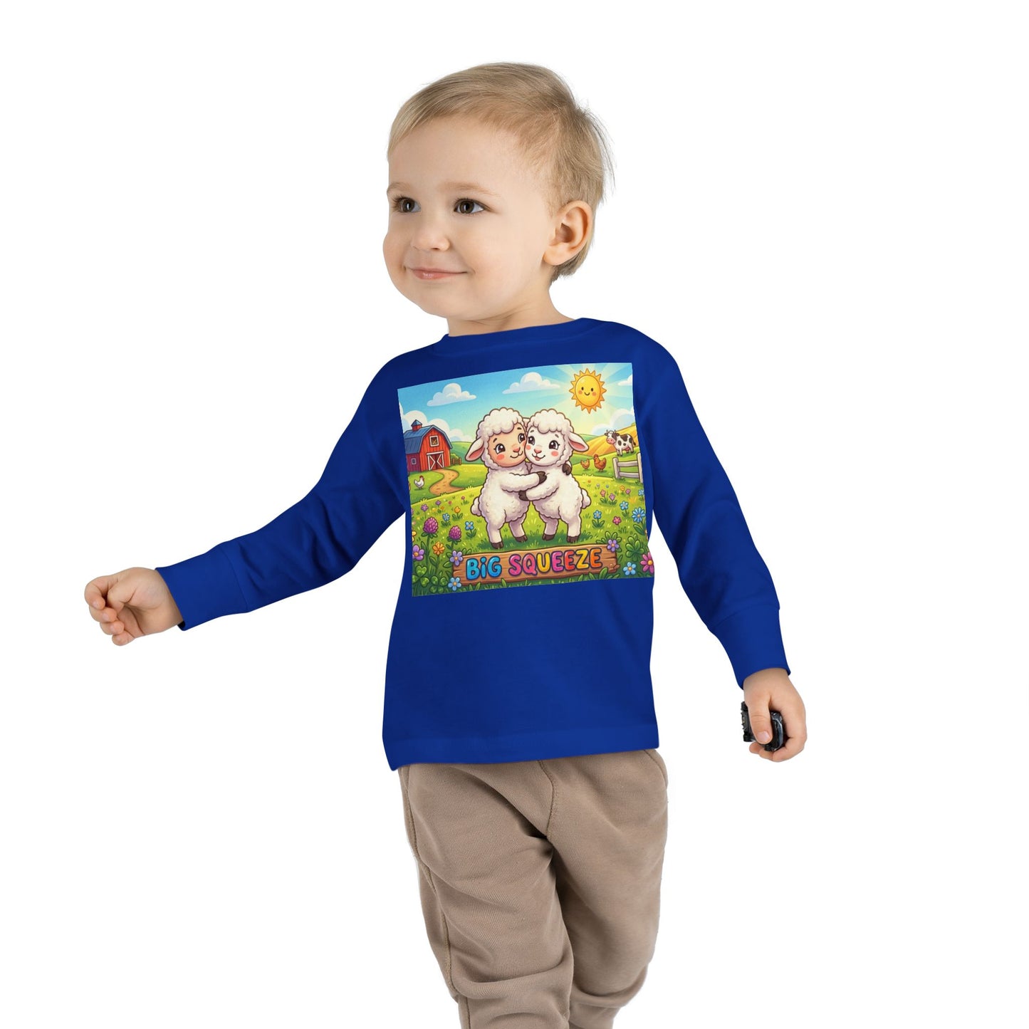 Big Squeeze Lamb Toddler Long Sleeve Tee