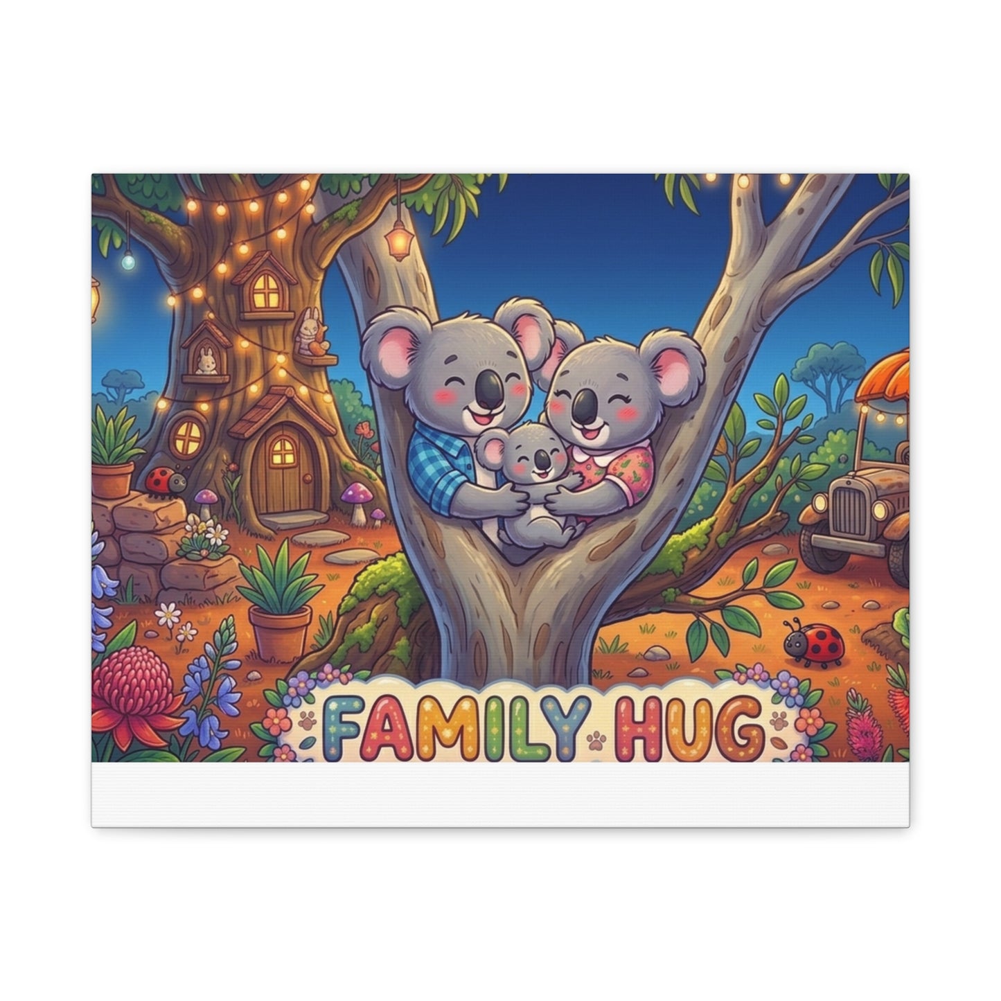 Family Hug Koala Classic Canvas