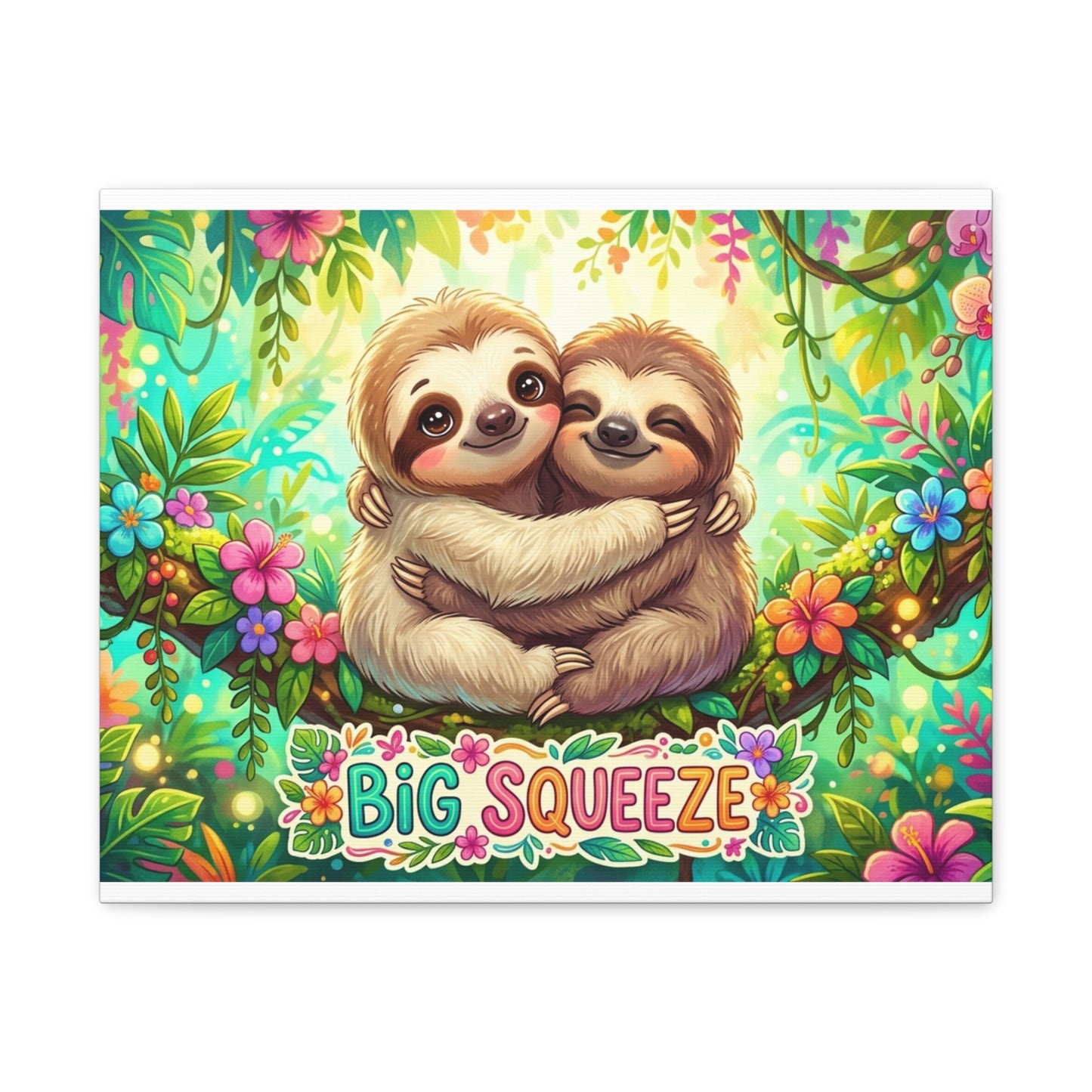 Big Squeeze Sloth Classic Canvas