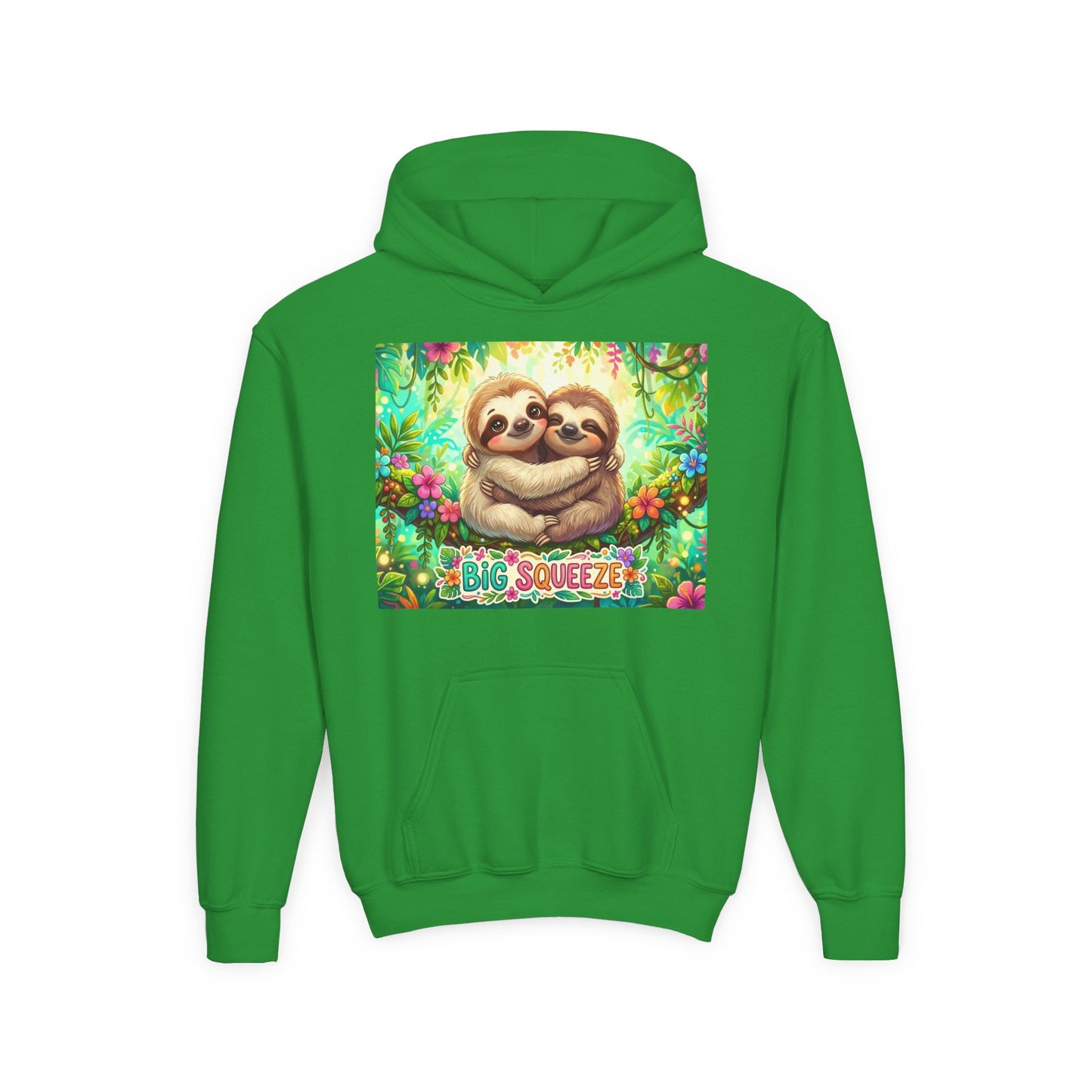 Big Squeeze Sloth Youth Heavy Blend Hooded Sweatshirt