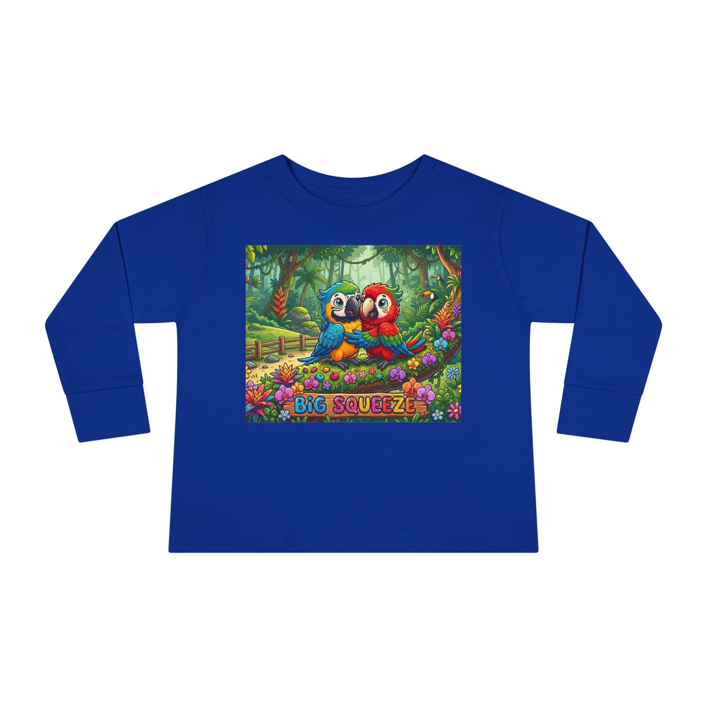 Big Squeeze Macaw Toddler Long Sleeve Tee