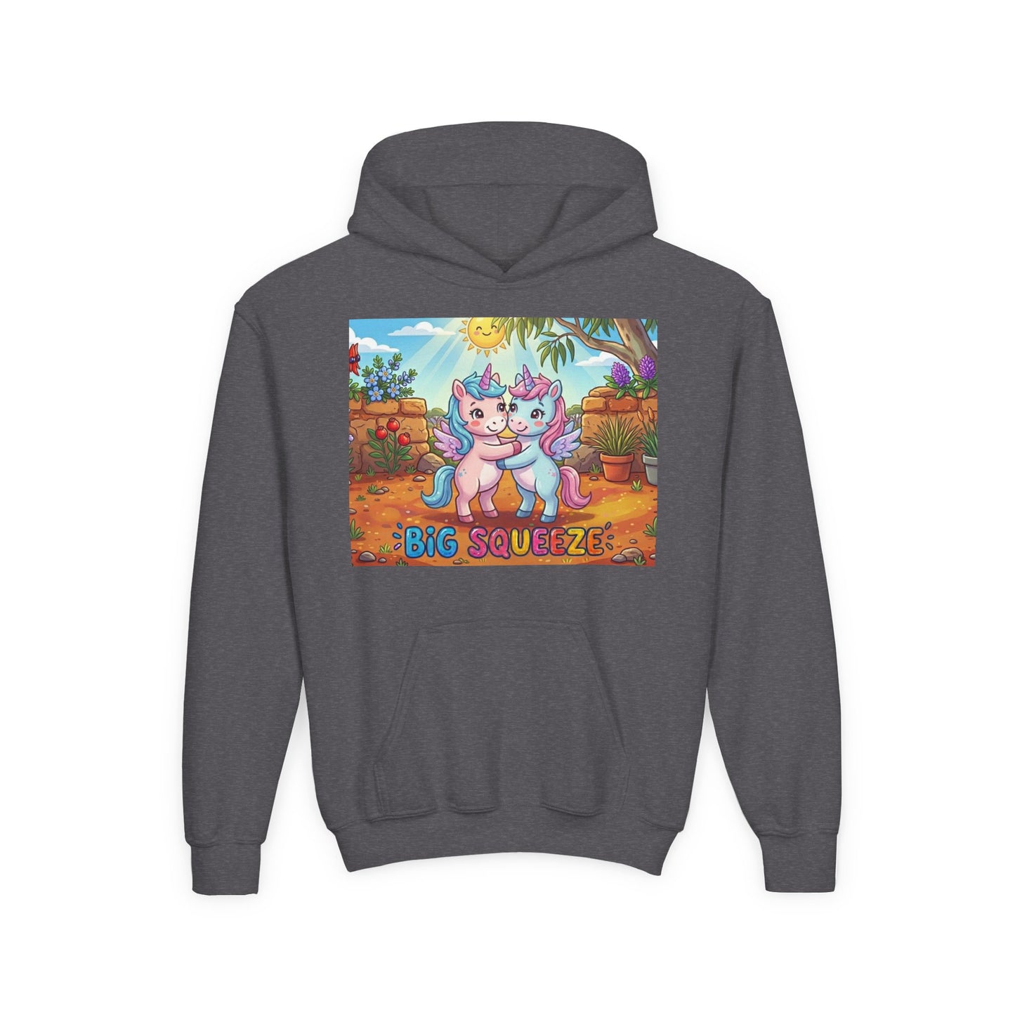 Big Squeeze Unicorn Youth Heavy Blend Hooded Sweatshirt
